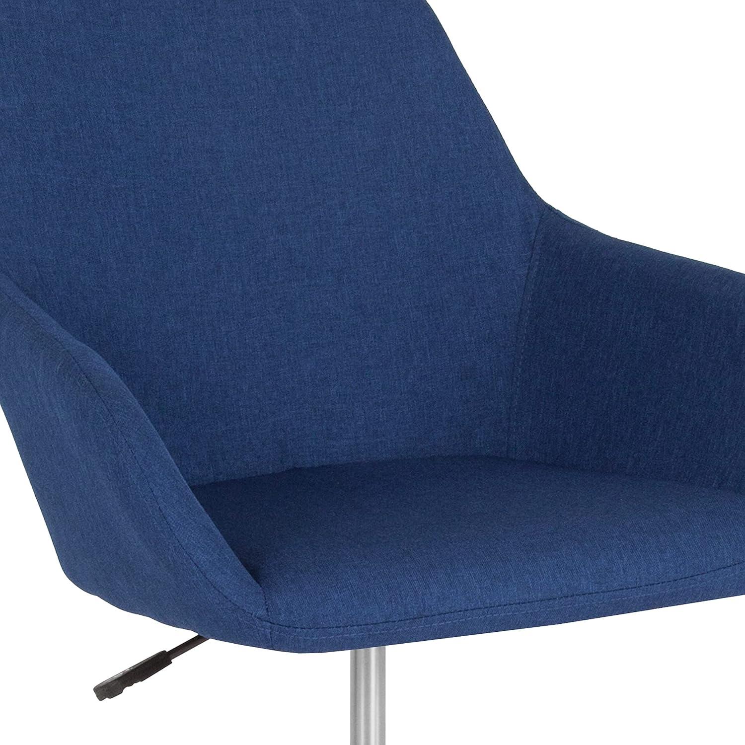 Flash Furniture Cortana Home and Office Mid-Back Chair in Blue Fabric