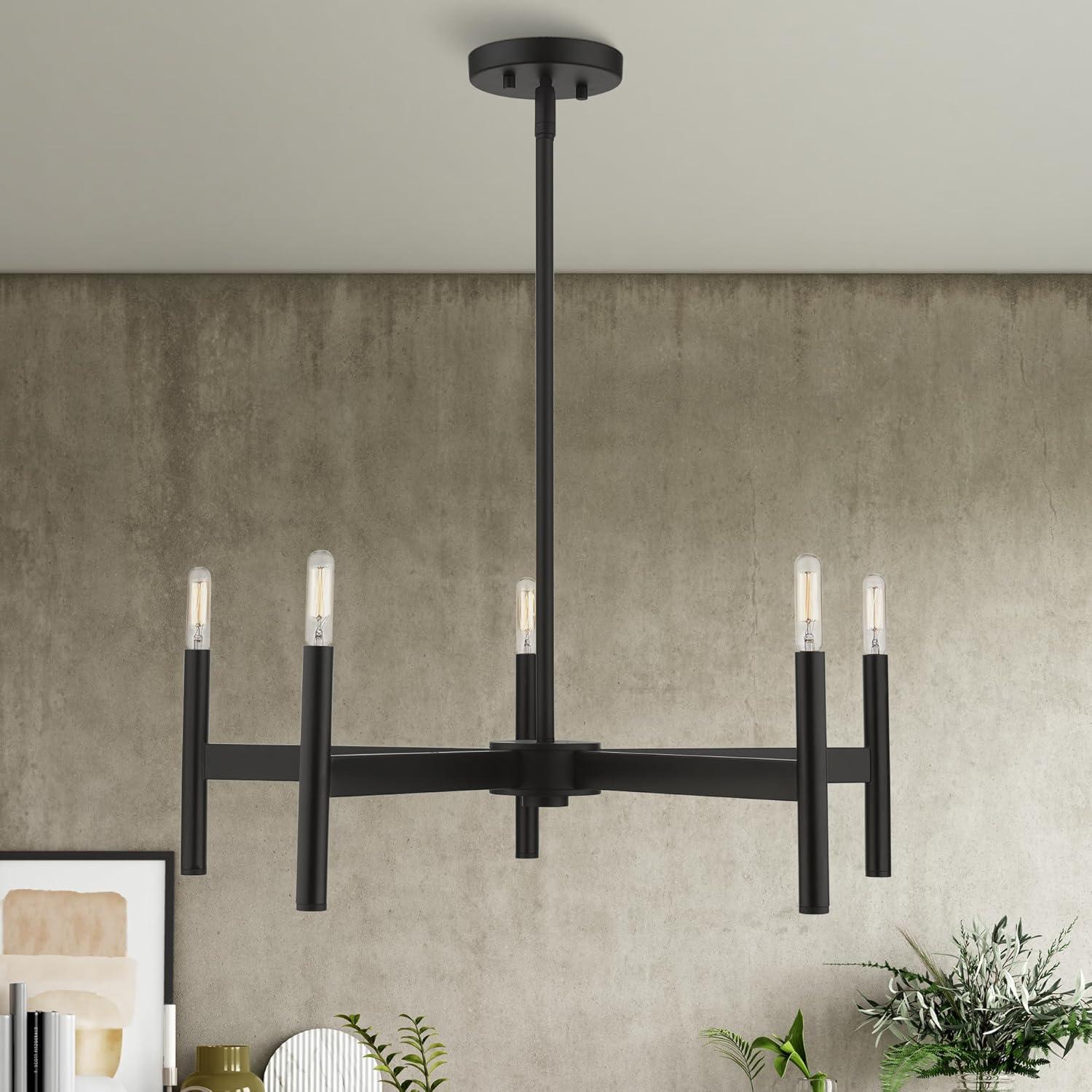Livex Lighting Copenhagen 5 - Light Chandelier in  Black