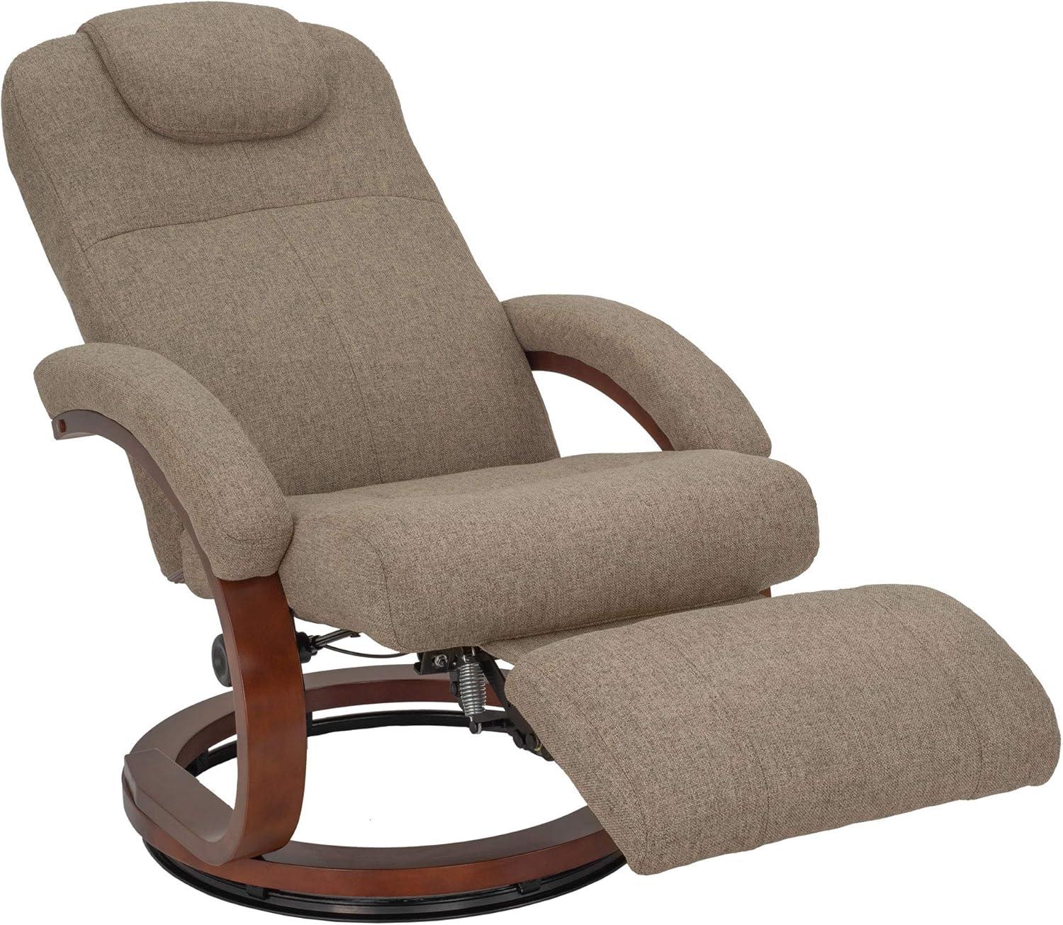 RecPro Charles 28" RV Euro Chair Recliner | Modern Design | RV Furniture | Cloth (Oatmeal, 1 Chair)