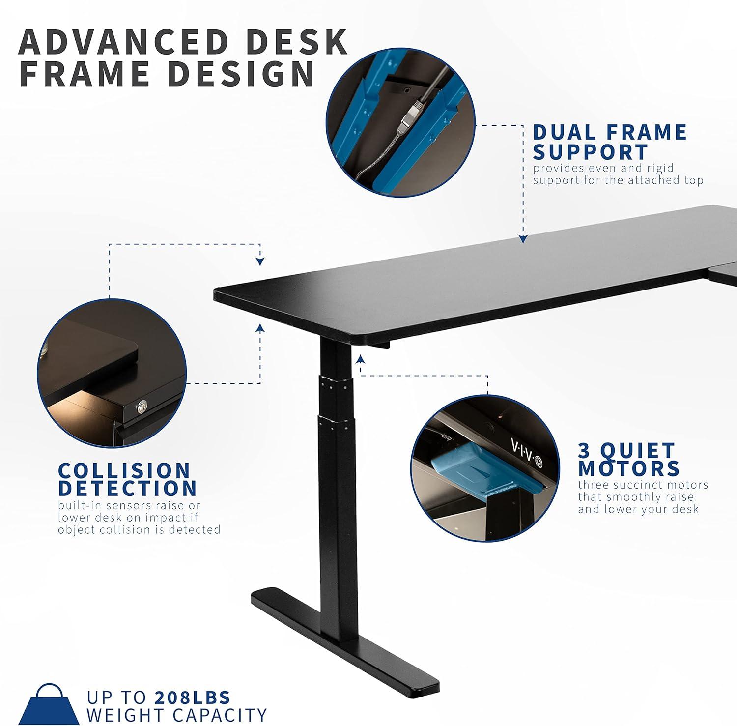 67in x 60in L-Shaped Electric Desk, 3E6B Series