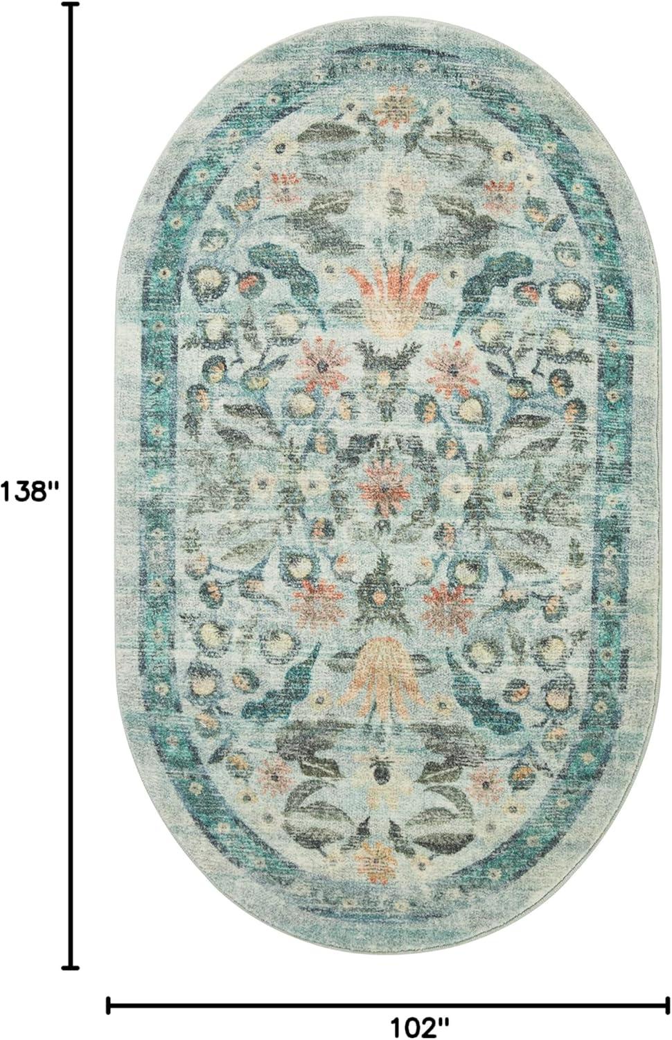 Rifle Paper Co. x Loloi Courtyard Sage Area Rug feat. CloudPile