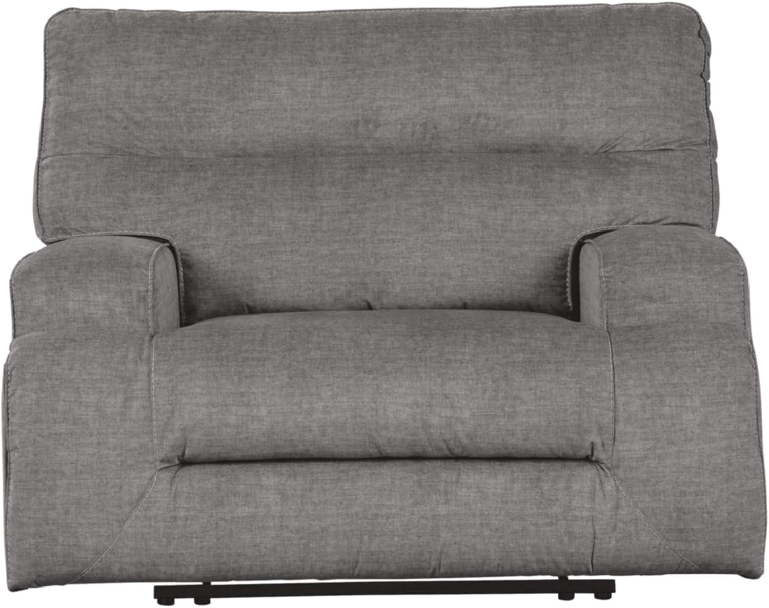 Signature Design by Ashley Coombs Wide Seat Recliner in Charcoal