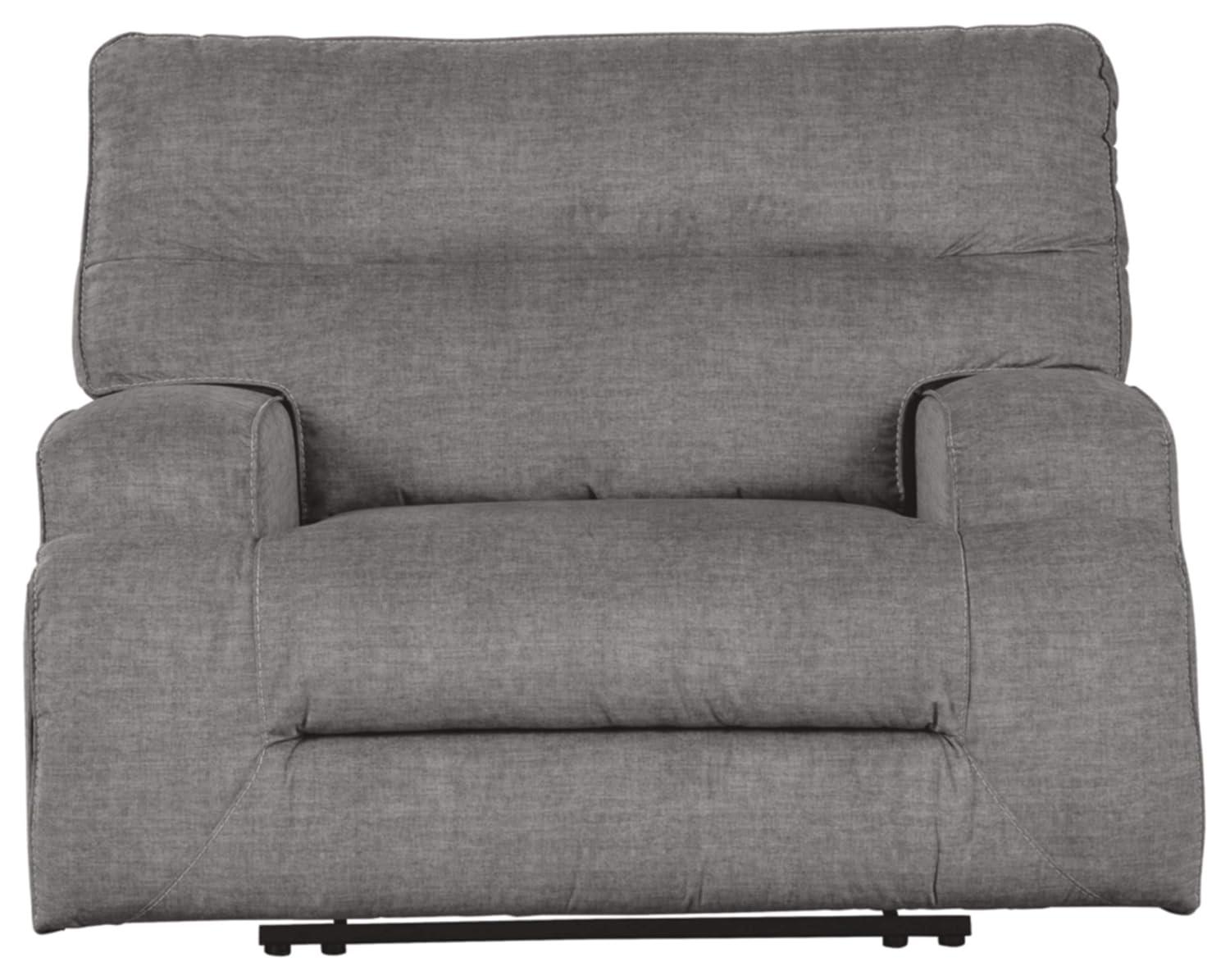 Signature Design by Ashley Coombs Wide Seat Recliner in Charcoal