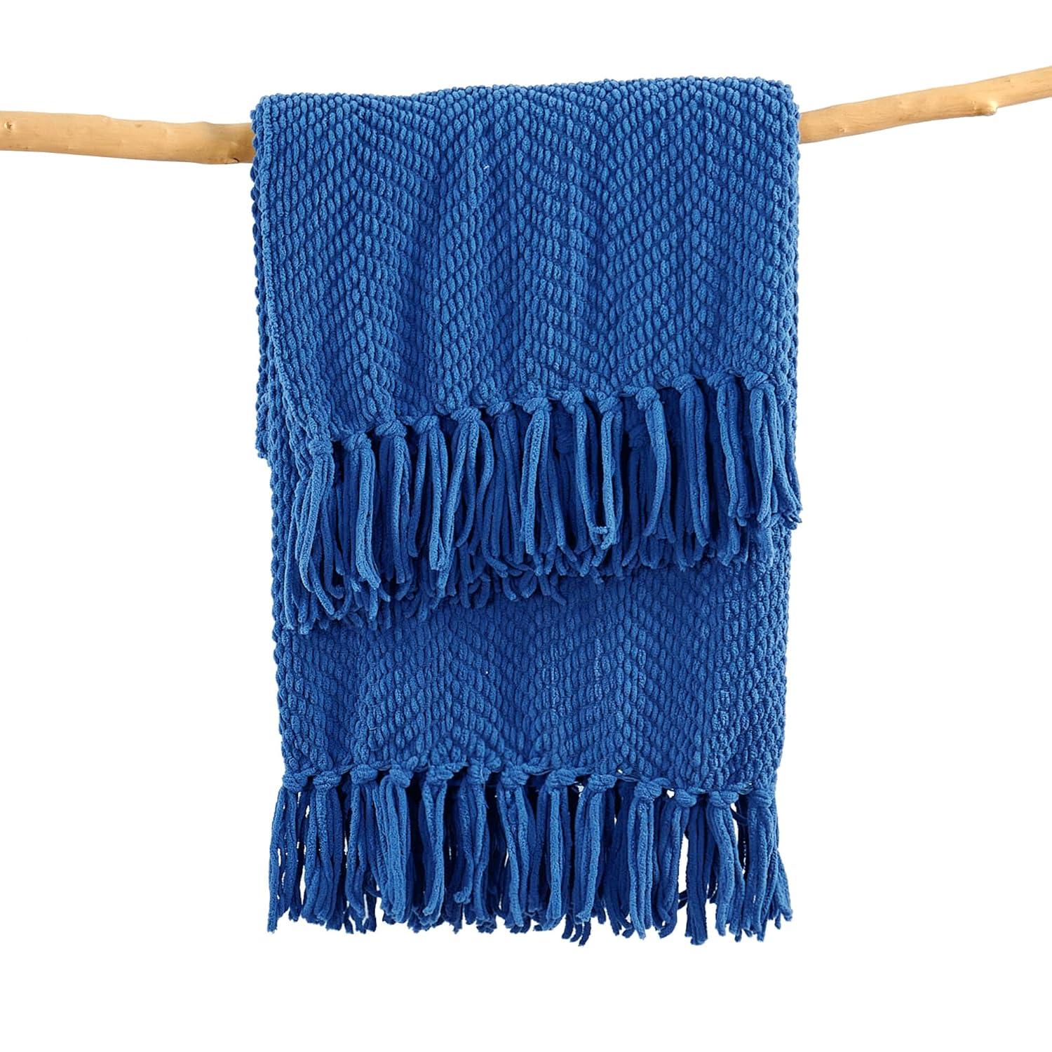 Home Soft Things Tweed Knitted Throw Blanket