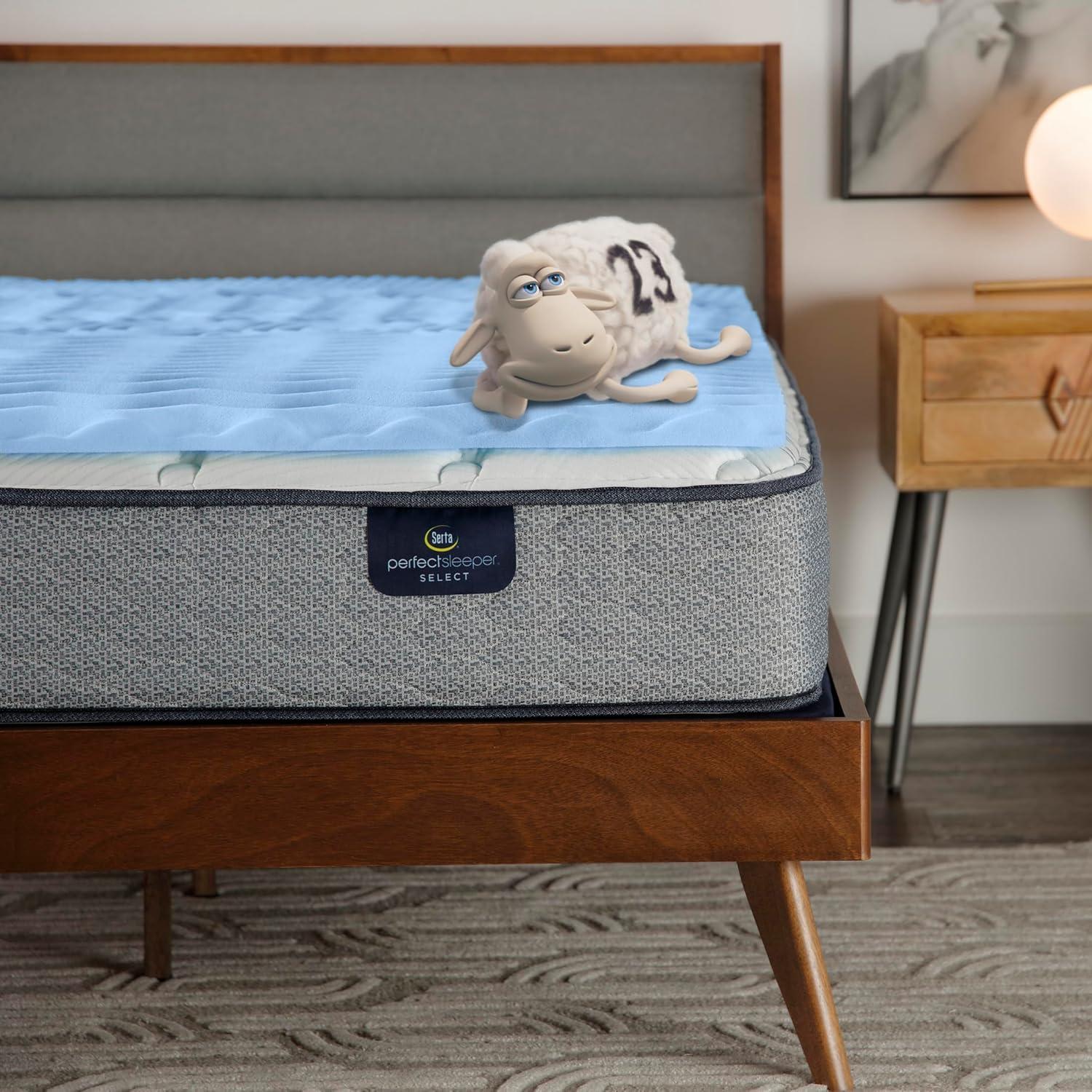 Twin XL Blue Cooling Memory Foam Mattress Topper