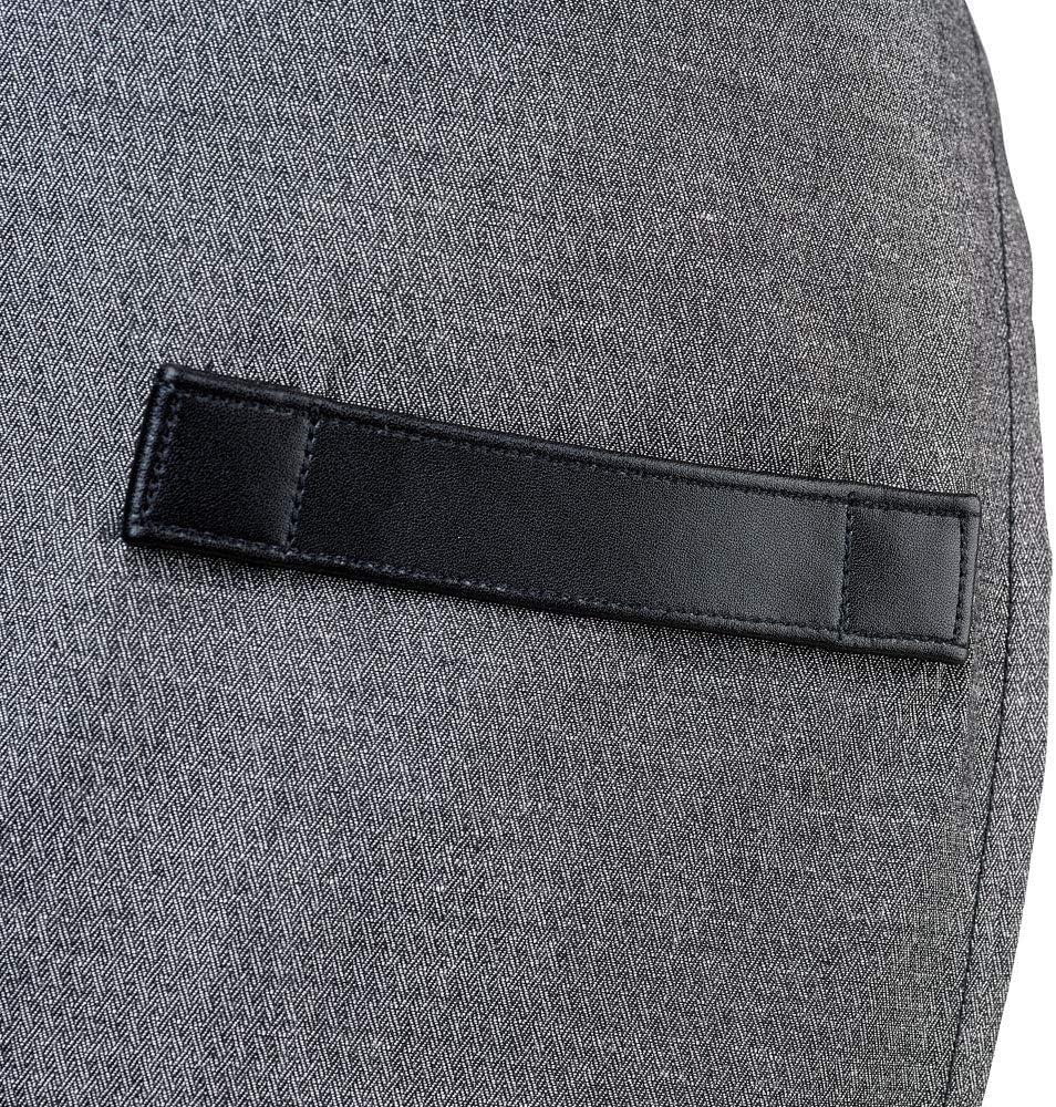 Mercer Culinary Metro Edge Renegade Bib Server Apron, Black Denim with Brown Leather Straps