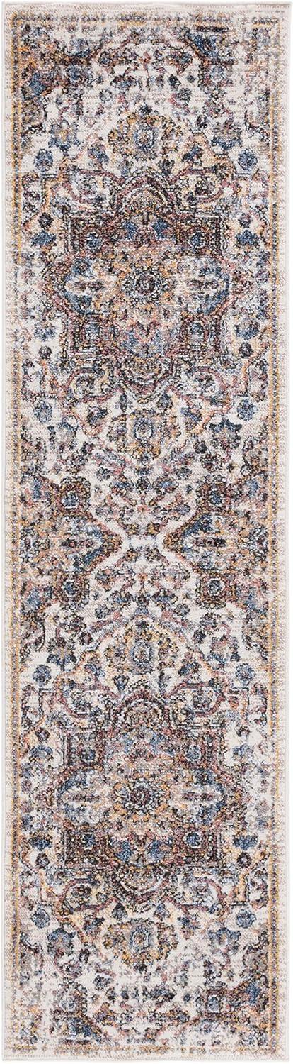 Astoria ASA402 Power Loomed Indoor Area Rug - Ivory/Blue Rust - 9'x12' - Safavieh