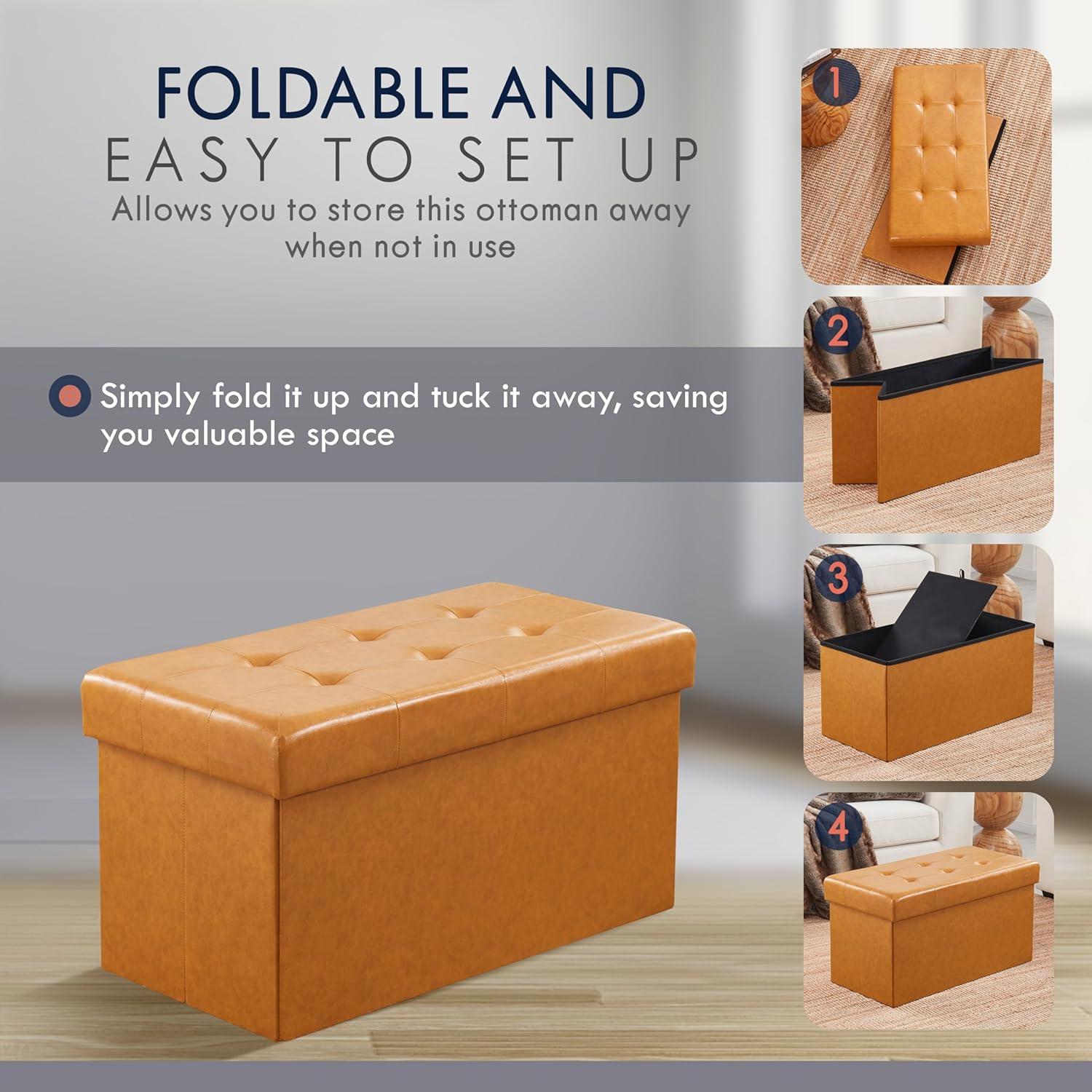 The Final Grab Inc. Faux Leather Ottoman