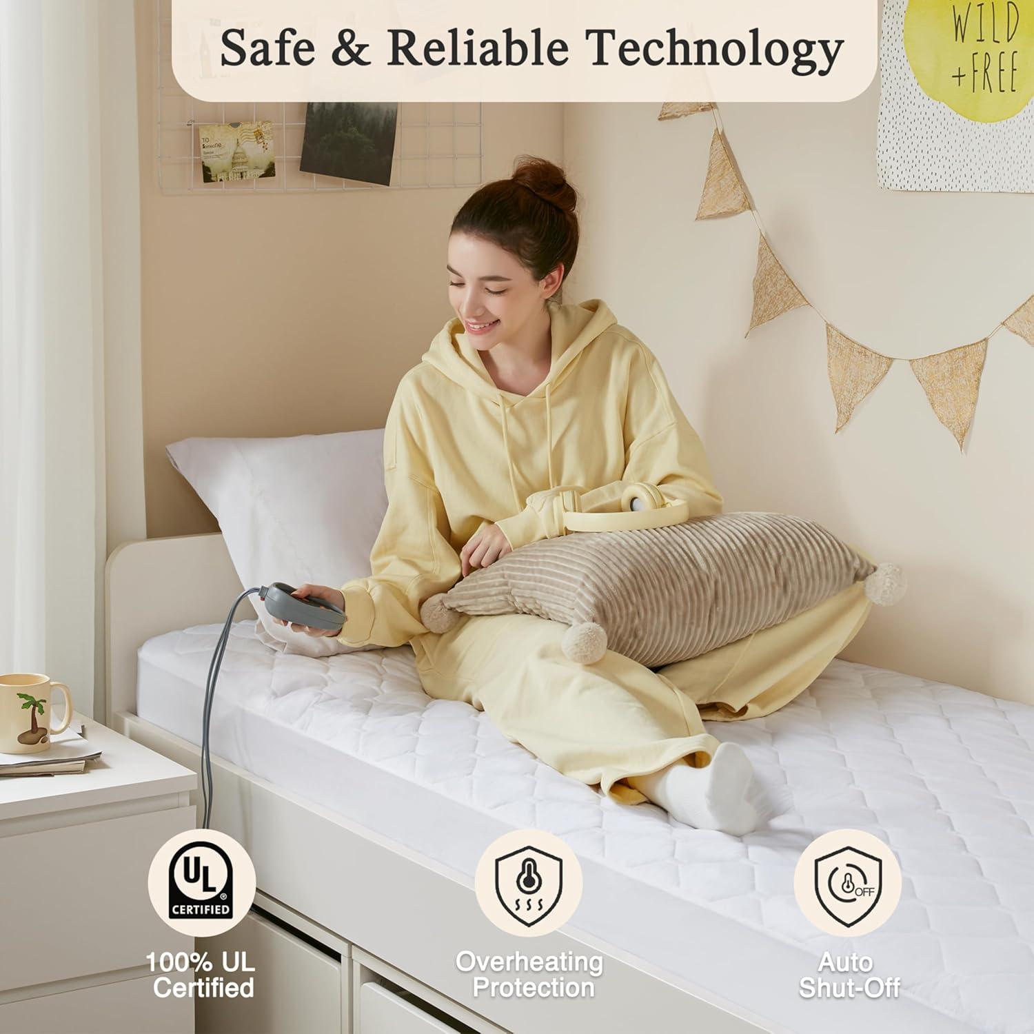 Beautyrest Beautyrest Heated Microfiber Mattress Pad with 3M Scotchgard