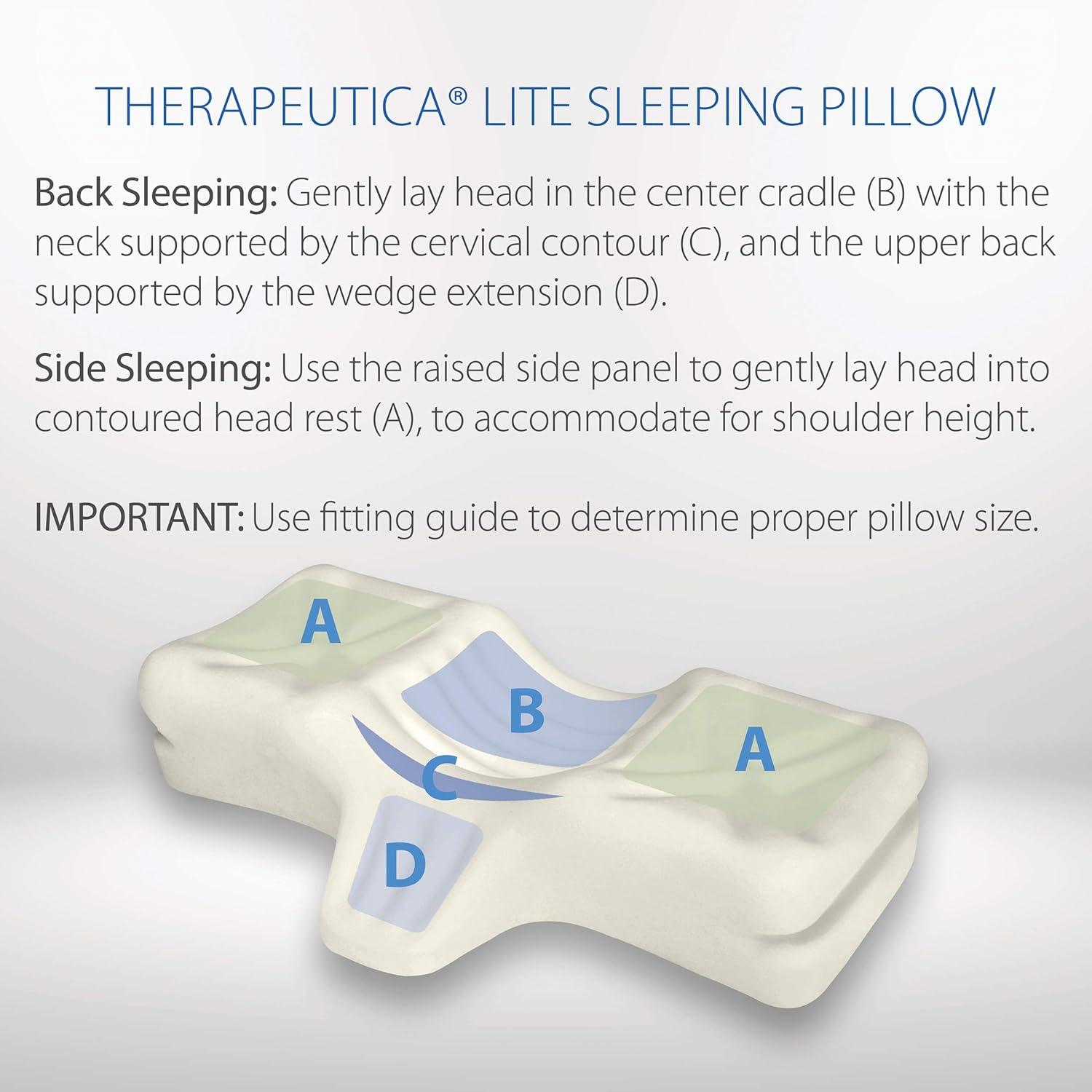 Therapeutica Orthopedic Sleeping Pillow, Helps Spinal Alignment & Neck Support