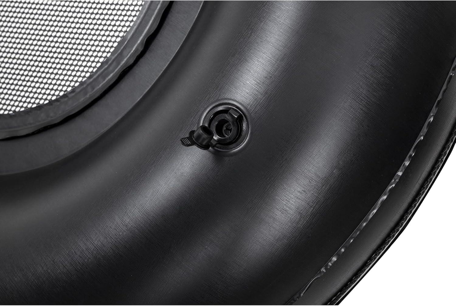 Hydro-Force Rapid Durable Rider Quad 4 Person River Tube with Built In Coolers, Cup Holders and Heavy Duty Handles, Multicolor