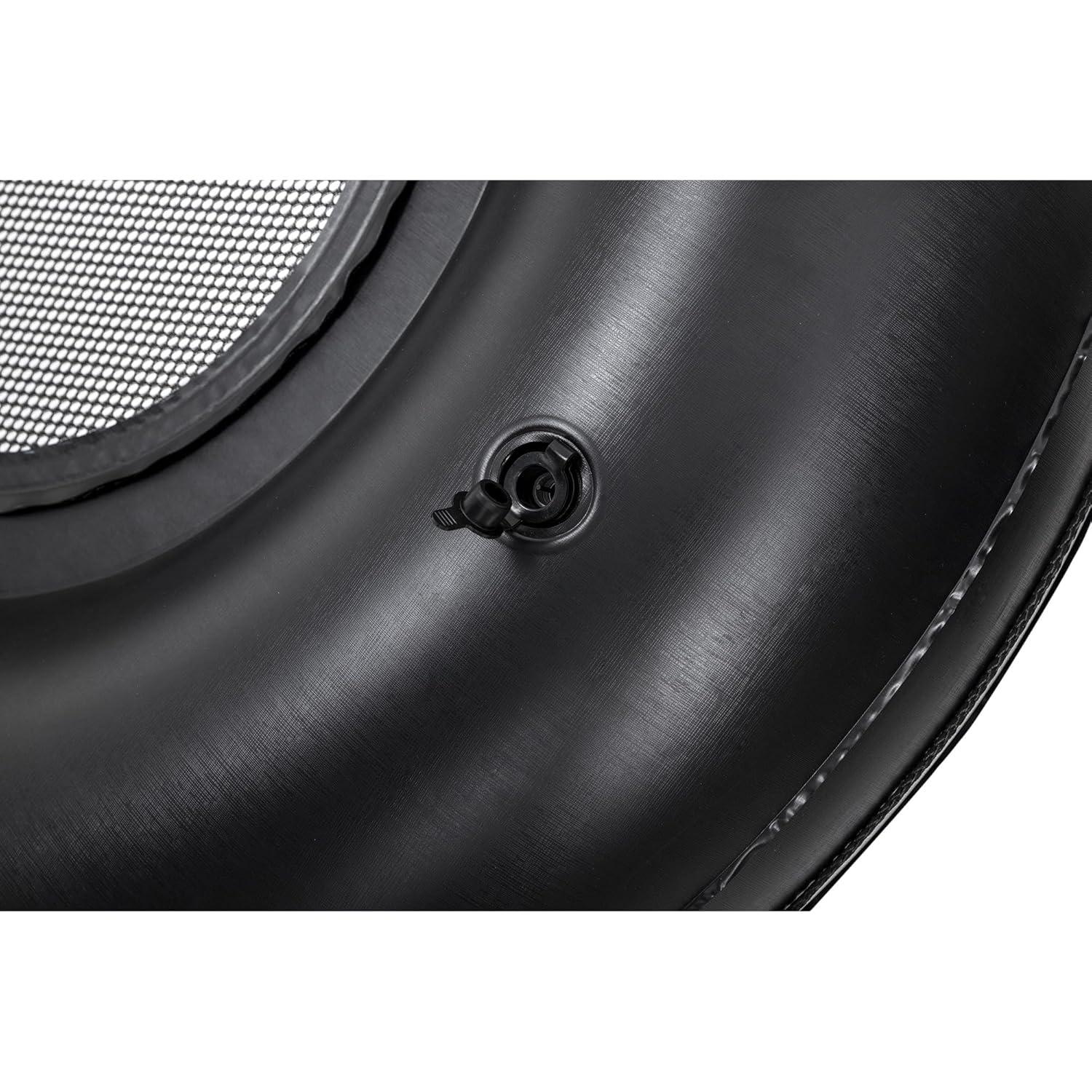 Hydro-Force Rapid Durable Rider Quad 4 Person River Tube with Built In Coolers, Cup Holders and Heavy Duty Handles, Multicolor