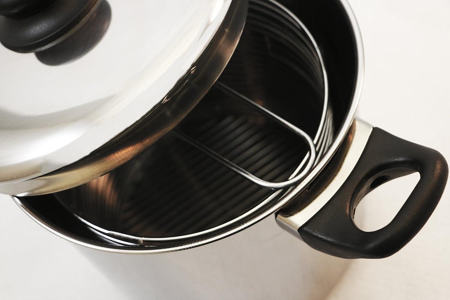 Excelsteel 6 Quart Silver Stainless Steel Deep Fryer Set