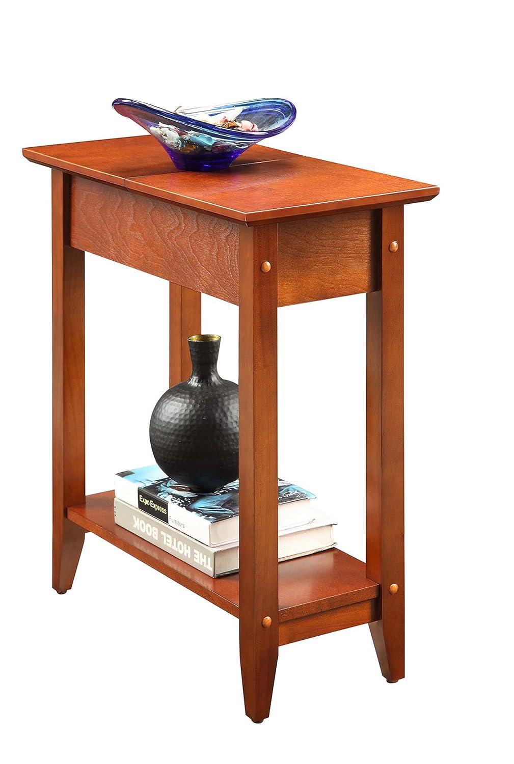 Convenience Concepts American Heritage Flip Top End Table, Cherry