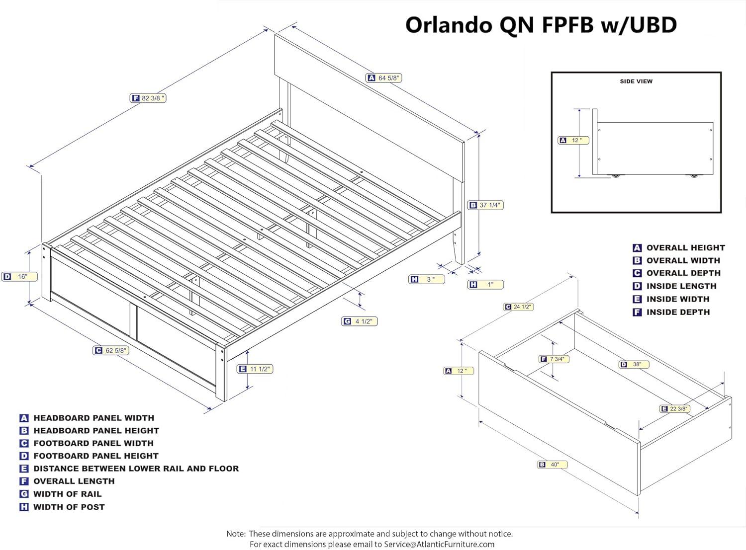 Orlando Queen White Eco-Friendly Hardwood Bed with Storage Drawers