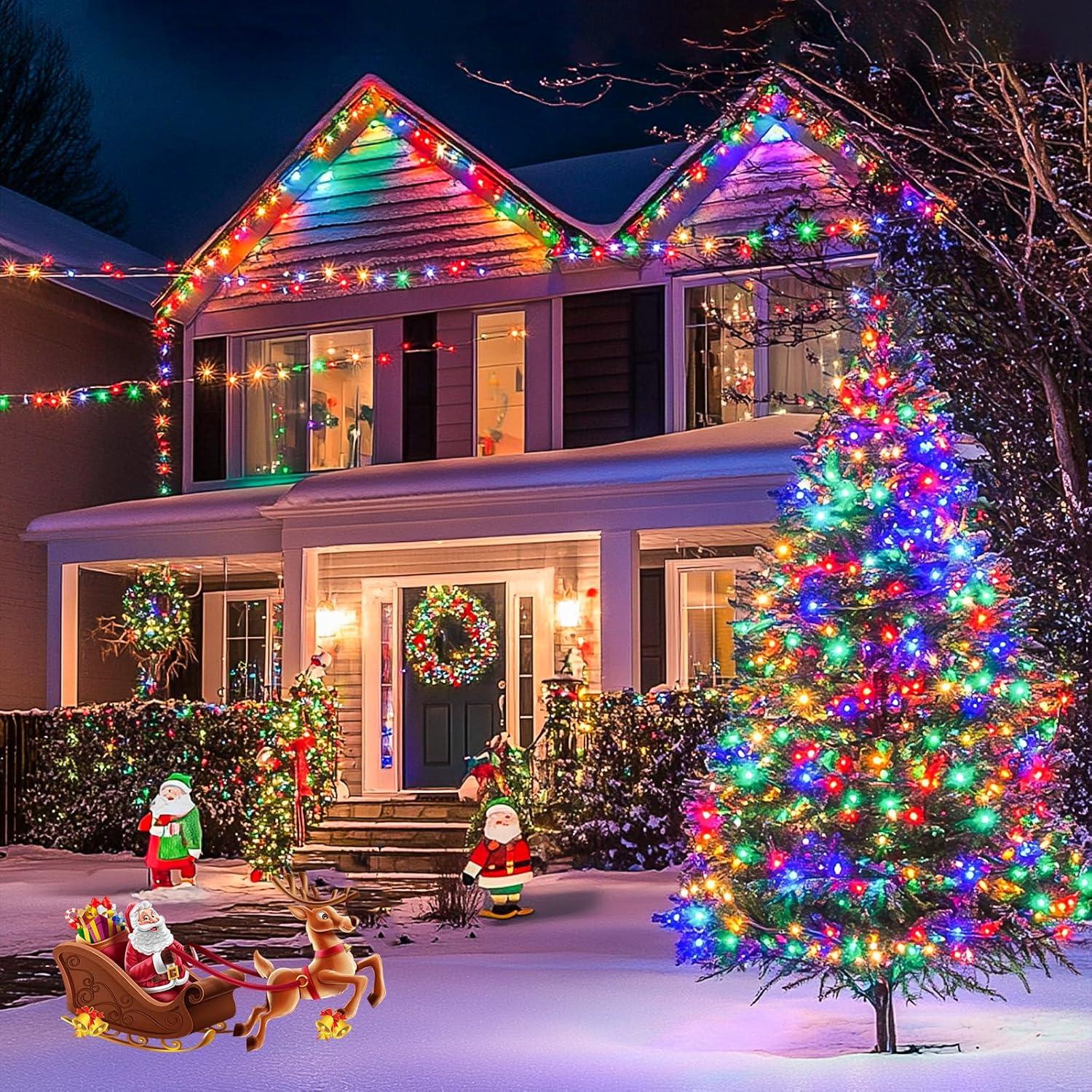 168FT Warm White LED Outdoor Christmas Fairy Lights