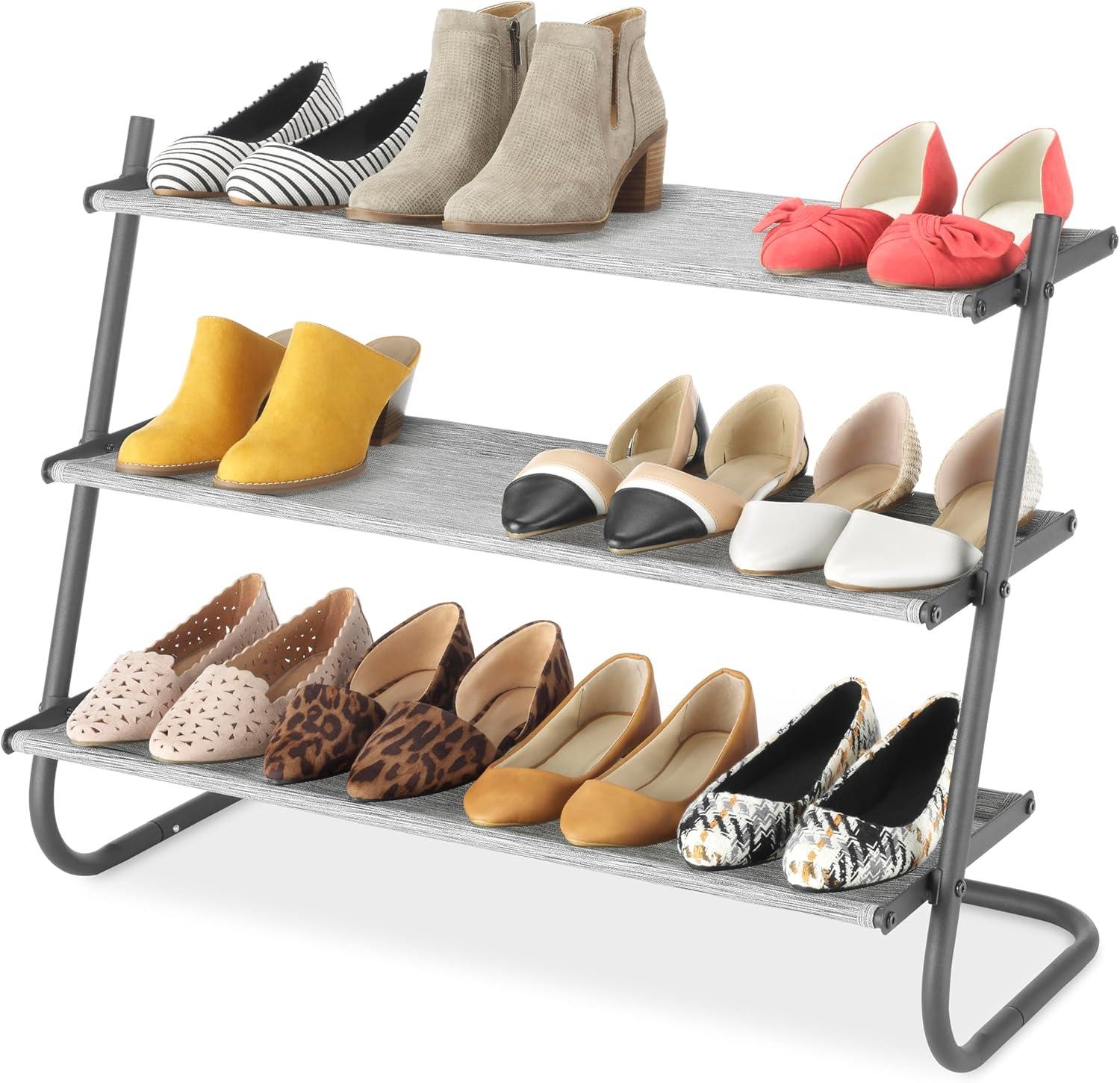 Whitmor 4-Tier Shoe Rack - Gray