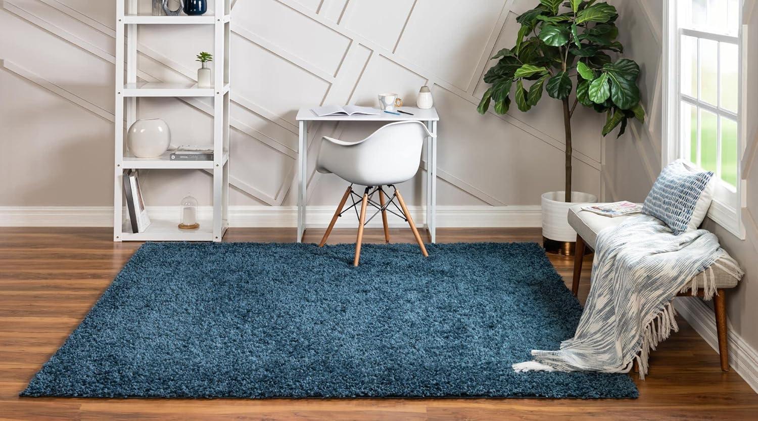 Unique Loom Davos Shag Solid Indoor Woven Area Rug