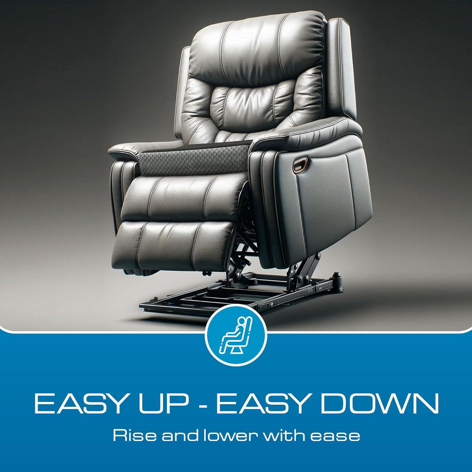 K?lbs Extra Large Recliner Cushion | Chic 2 Tone Velvet Cover | Memory Foam Seat Cushion 5 inch Thick 20" x 20" Extra Large Chair Cushion