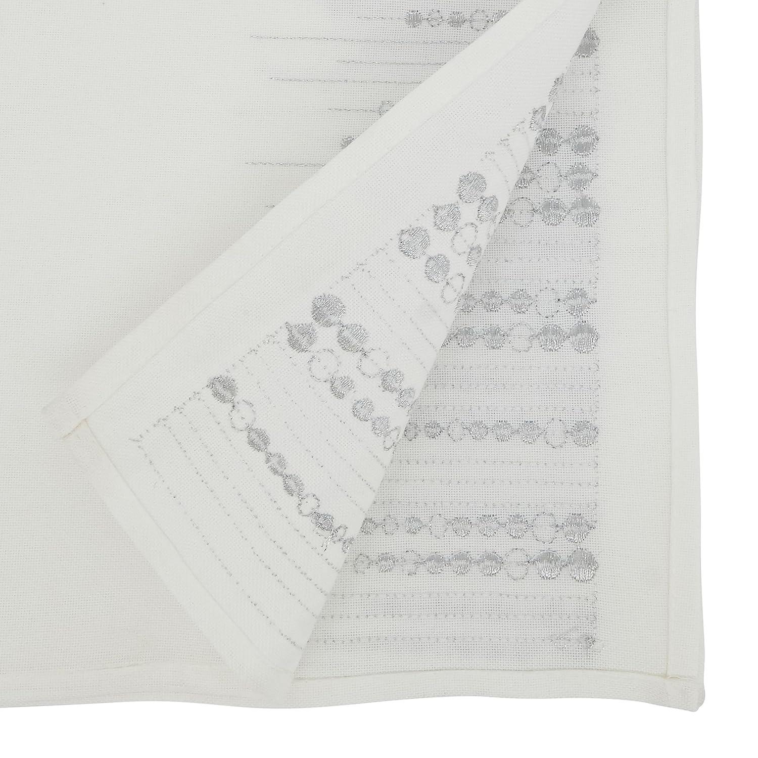 Saro Charming Embroidered Dots Table Runner