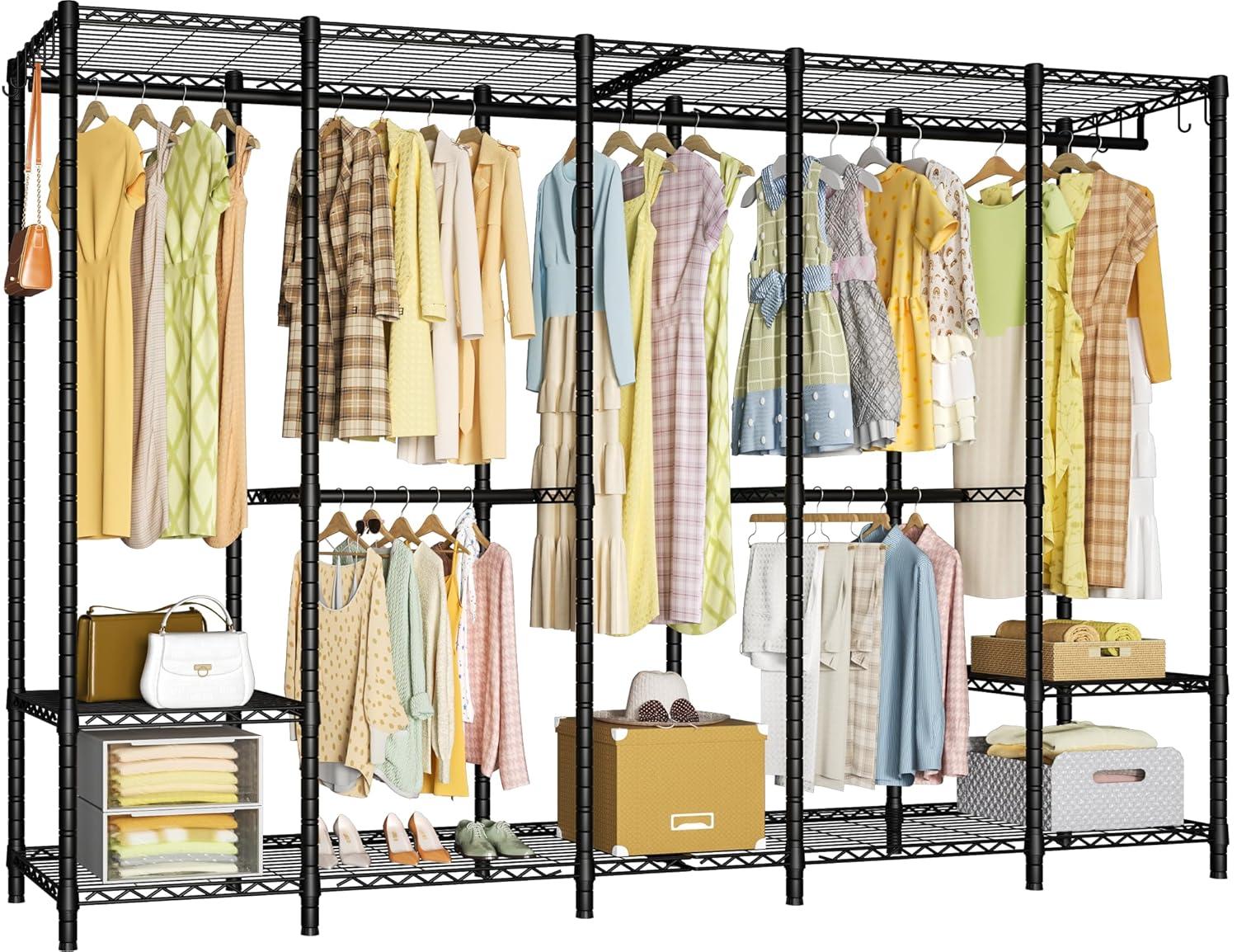 89.8'' Metal Freestanding Garment Rack