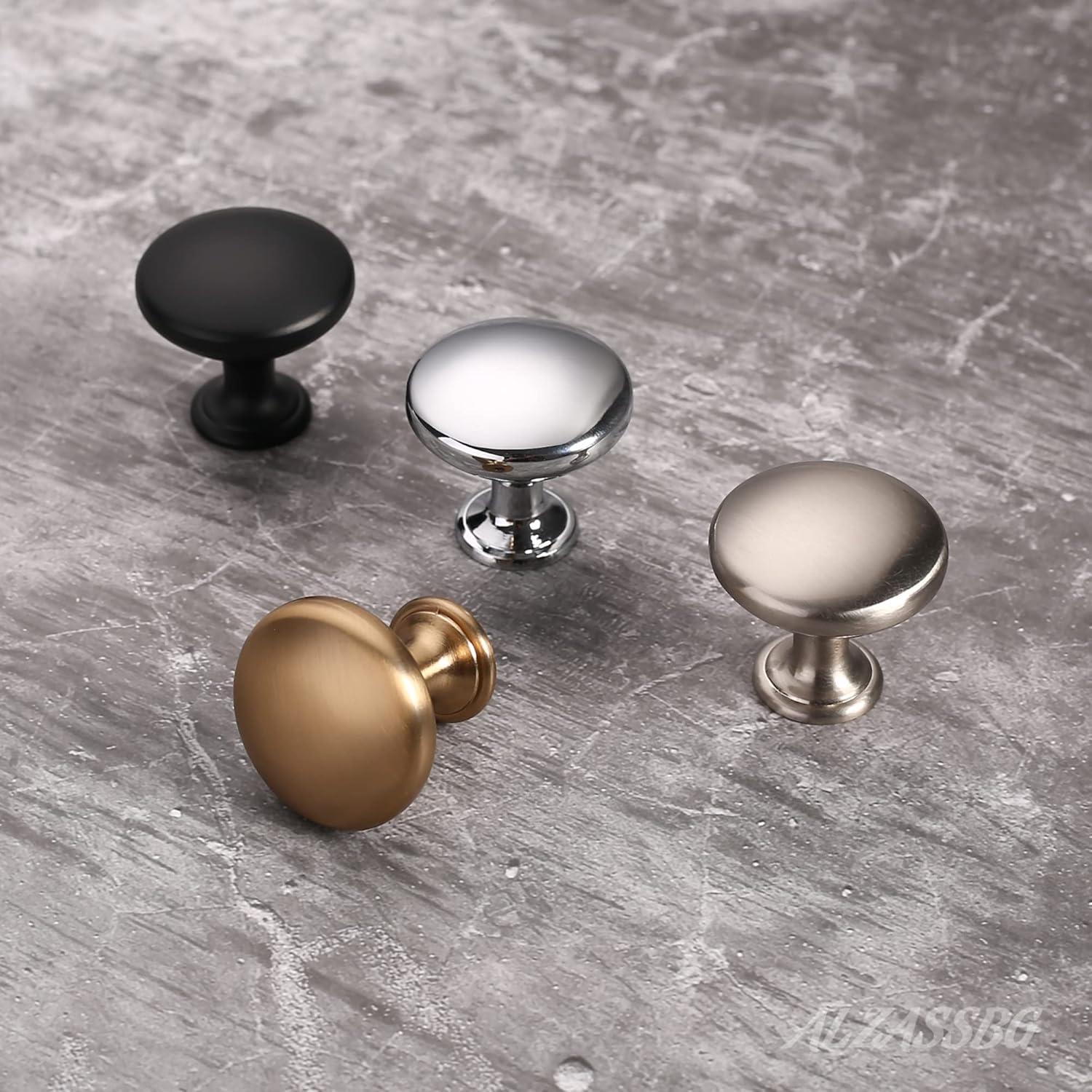 10 Pack Round Champagne Bronze Kitchen Cabinet Knobs