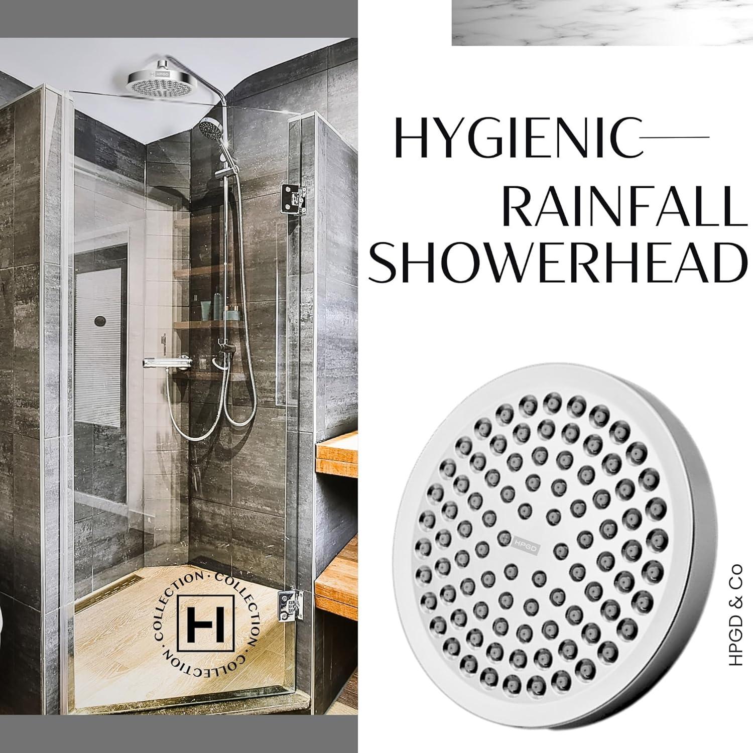 Gurin Shower Head High Rain, Luxury Showerhead with Chrome Plated Finish, Adjustable Angles, Anti-Clogging Nozzles (California GPM)