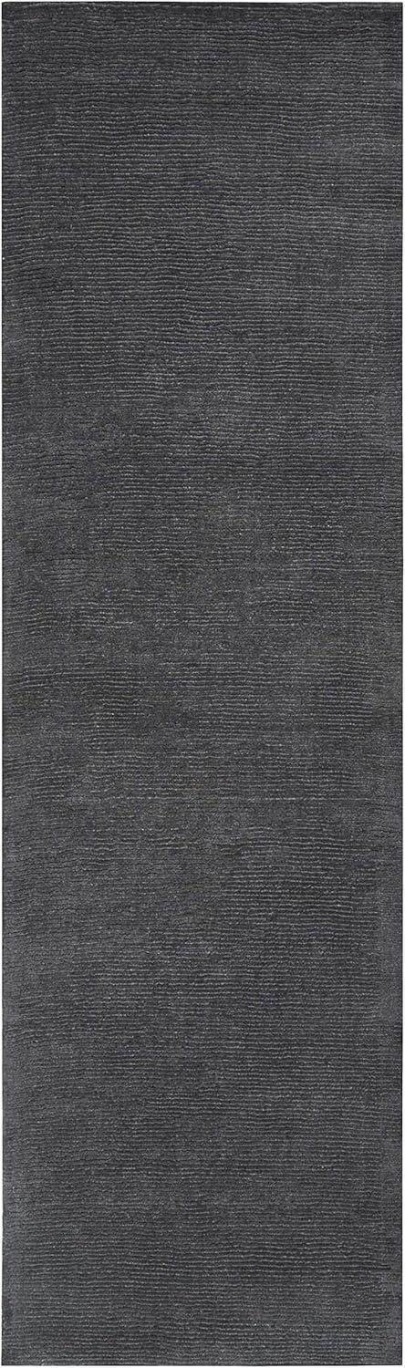 Hauteloom Brockton Solid Black Wool Rug