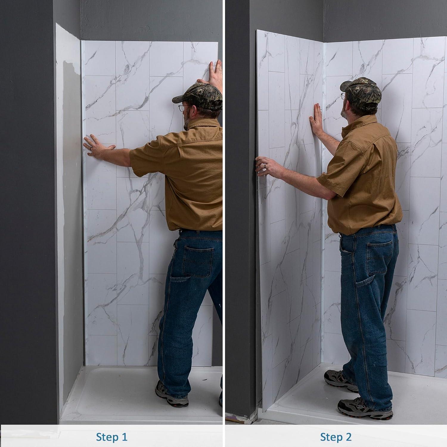 Palisade 32in x 60in x 78in Vinyl Shower Surround in Wind Gust