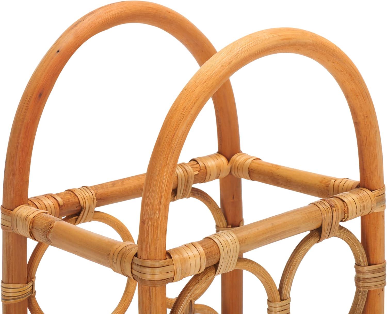 Lyza Rattan Bottle Rack - Natural - Safavieh