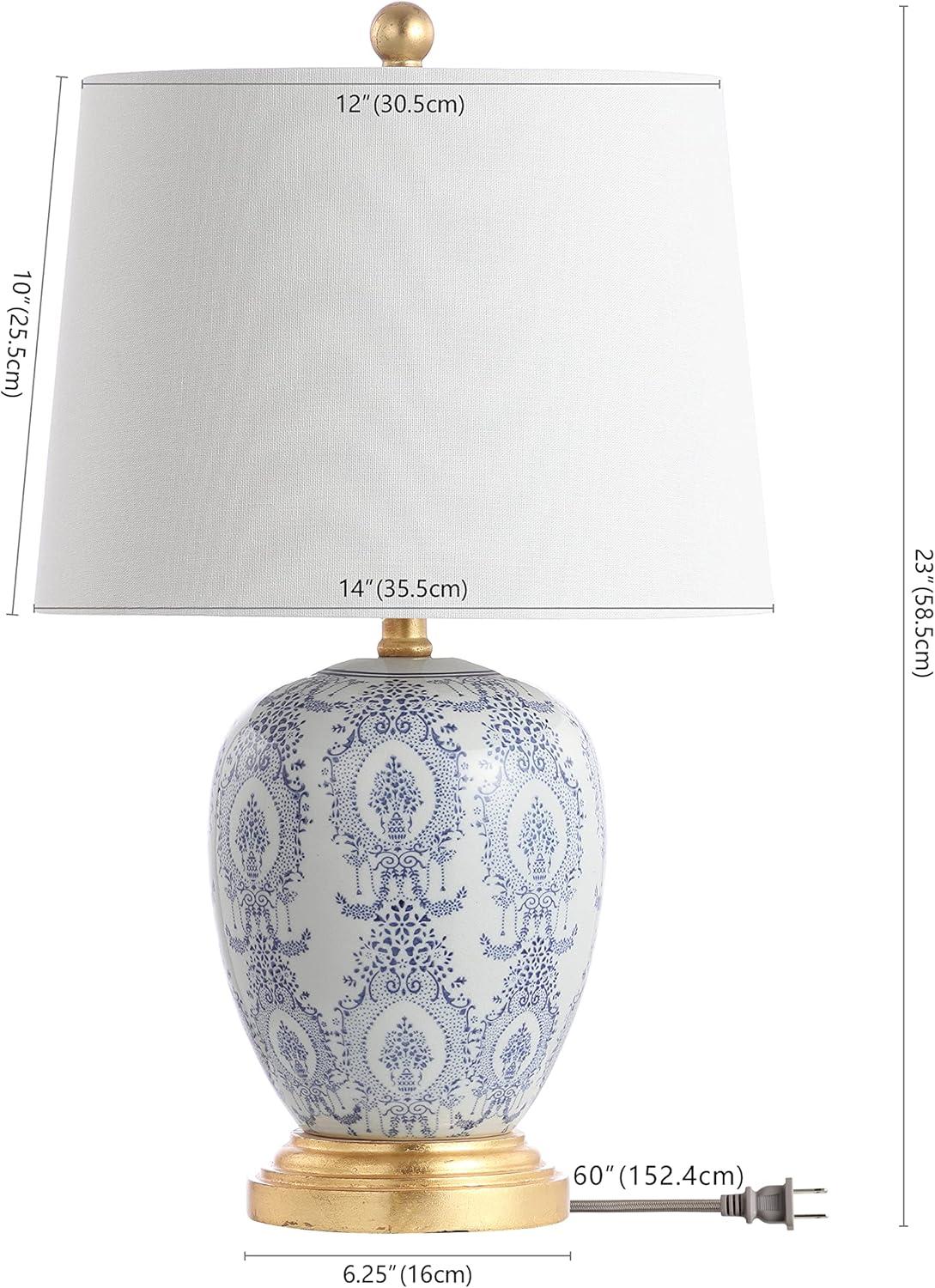 Kalel Table Lamp (Set of 2) - Blue/White - Safavieh.