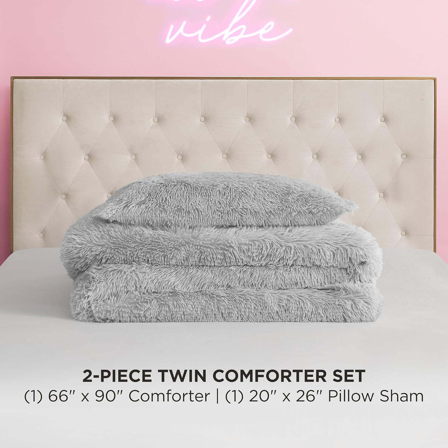 Juicy Couture Juicy Couture Shaggy Faux Fur Comforter & Shams Bedding Sets