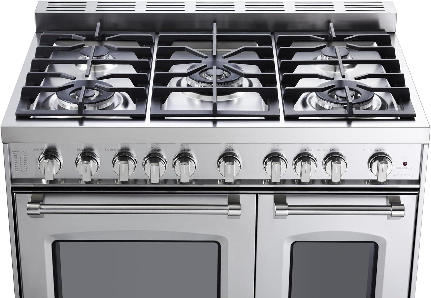 VERONA VPFSGG365DSS Stainless Steel 36" Gas Double Oven Range - Prestige Series