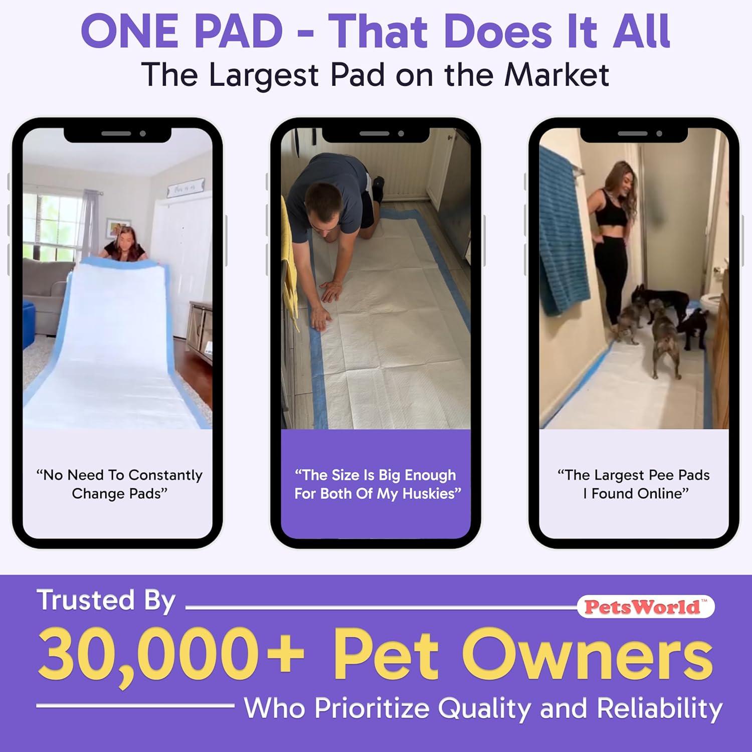 Gigantic Blue Dog Pee Pads with Adhesive Backing