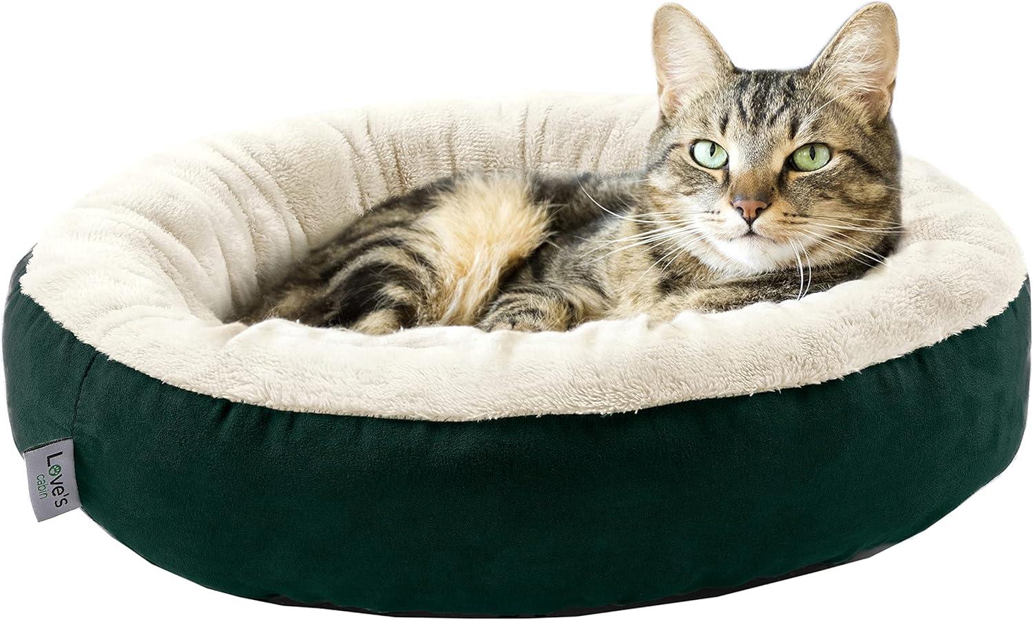 Archie & Oscar™ Round Donut Cat And Dog Cushion Bed, 20In Pet Bed For Cats Or Small Dogs, Anti-Slip & Water-Resistant Bottom, Super Soft Durable Fabric Pet Beds, Washable Luxury Cat & Dog Bed