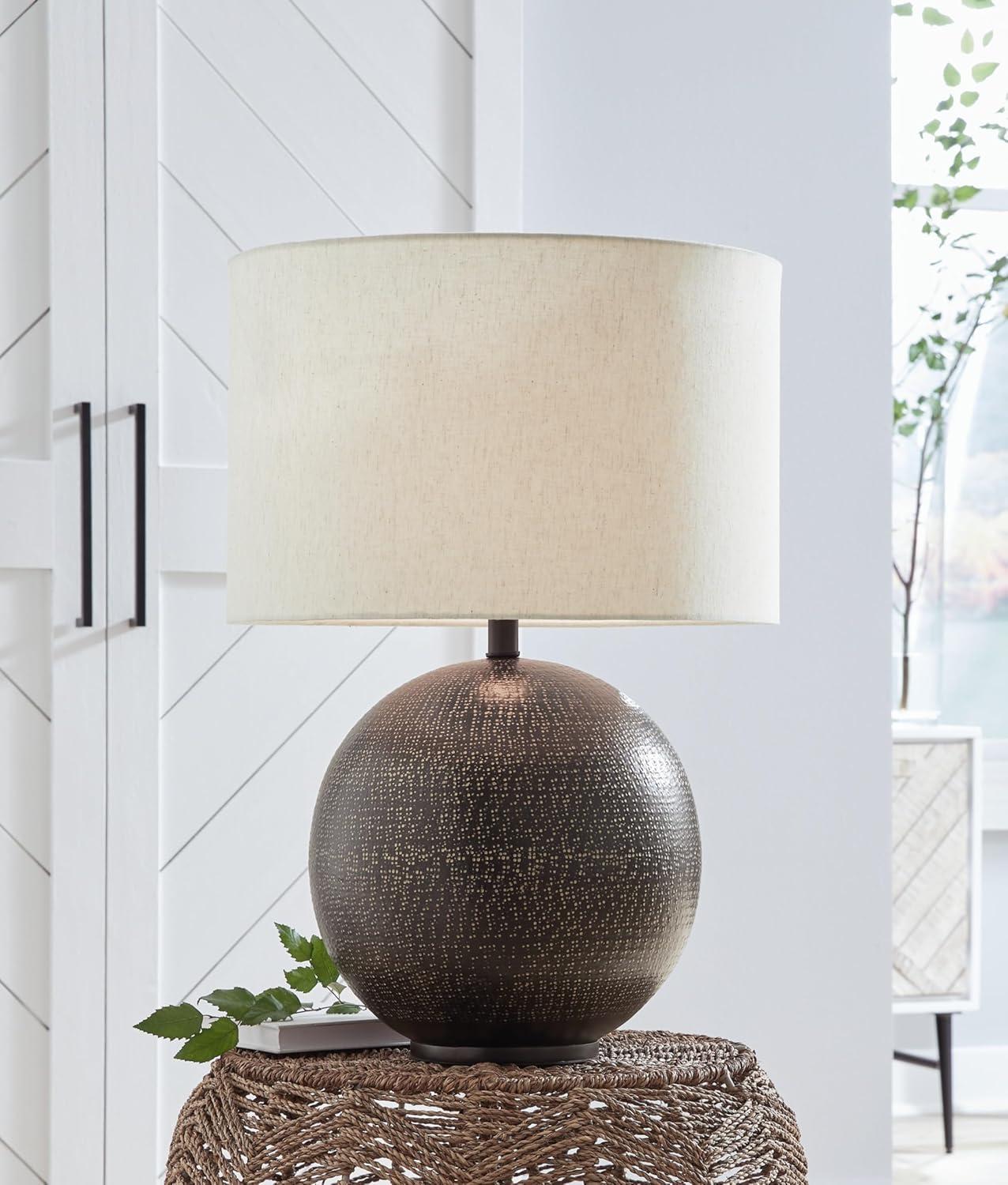 Signature Design by Ashley Hambell Table Lamp, Black & Gold Finish