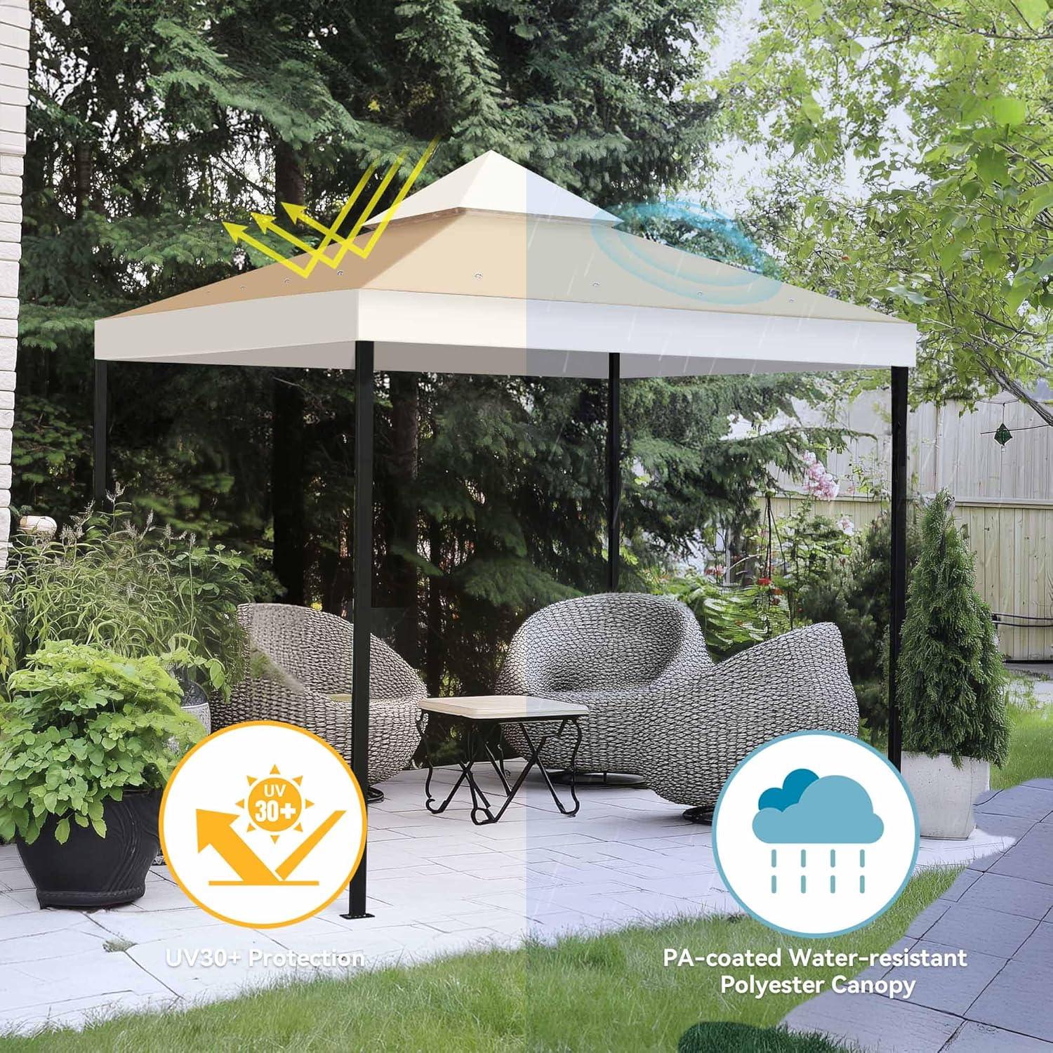 Yescom 2-Tier Gazebo Top Replacement UV30+ for Dual Tier Gazebo Frames Outdoor Patio Canopy Cover | Wayfair