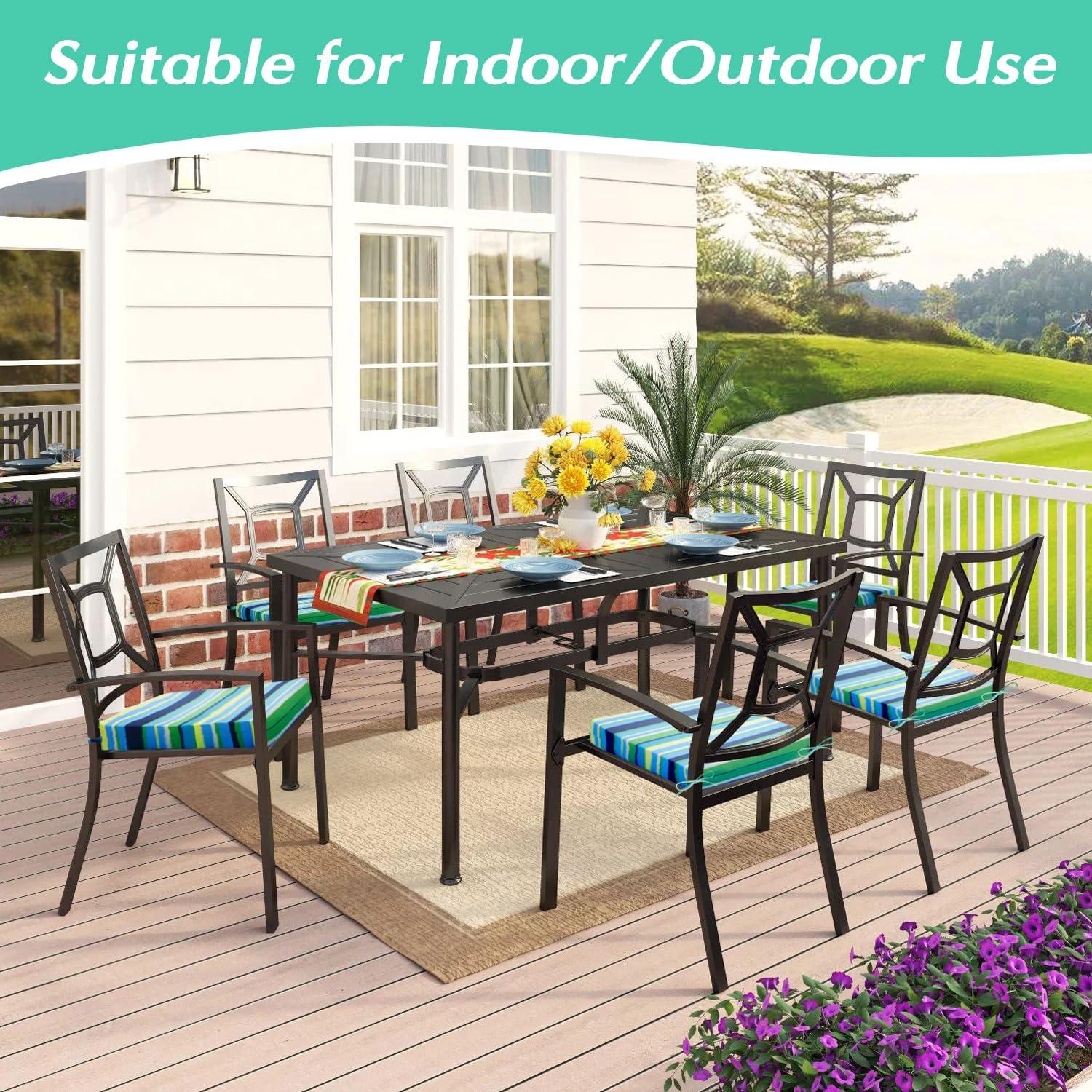 LOVTEX Outdoor Chair Cushions Set of 4, Waterproof Patio Chair Cushions with Ties, 18.5 x 16 x 3 inch, Khaki