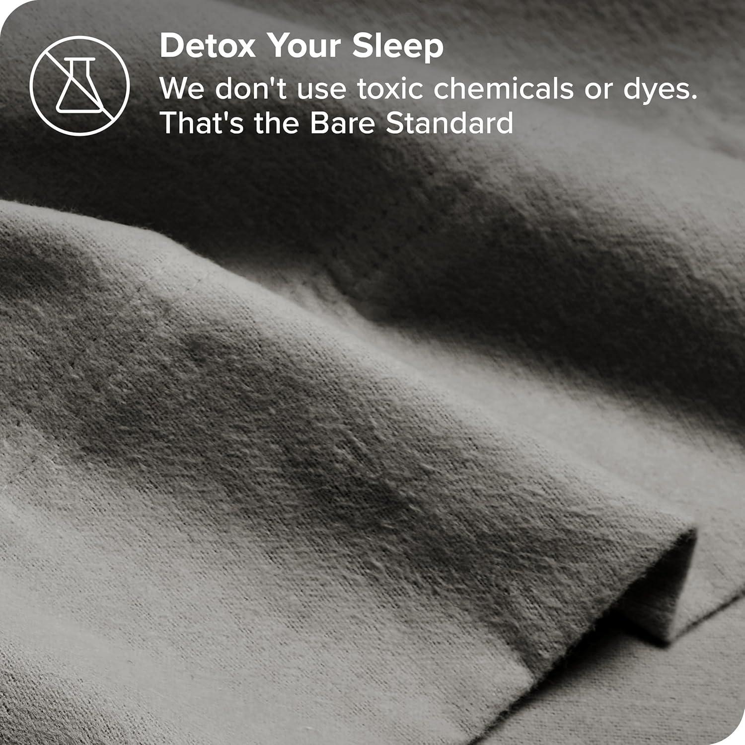 Bare Home Organic 100% Cotton Flannel Sheet Set