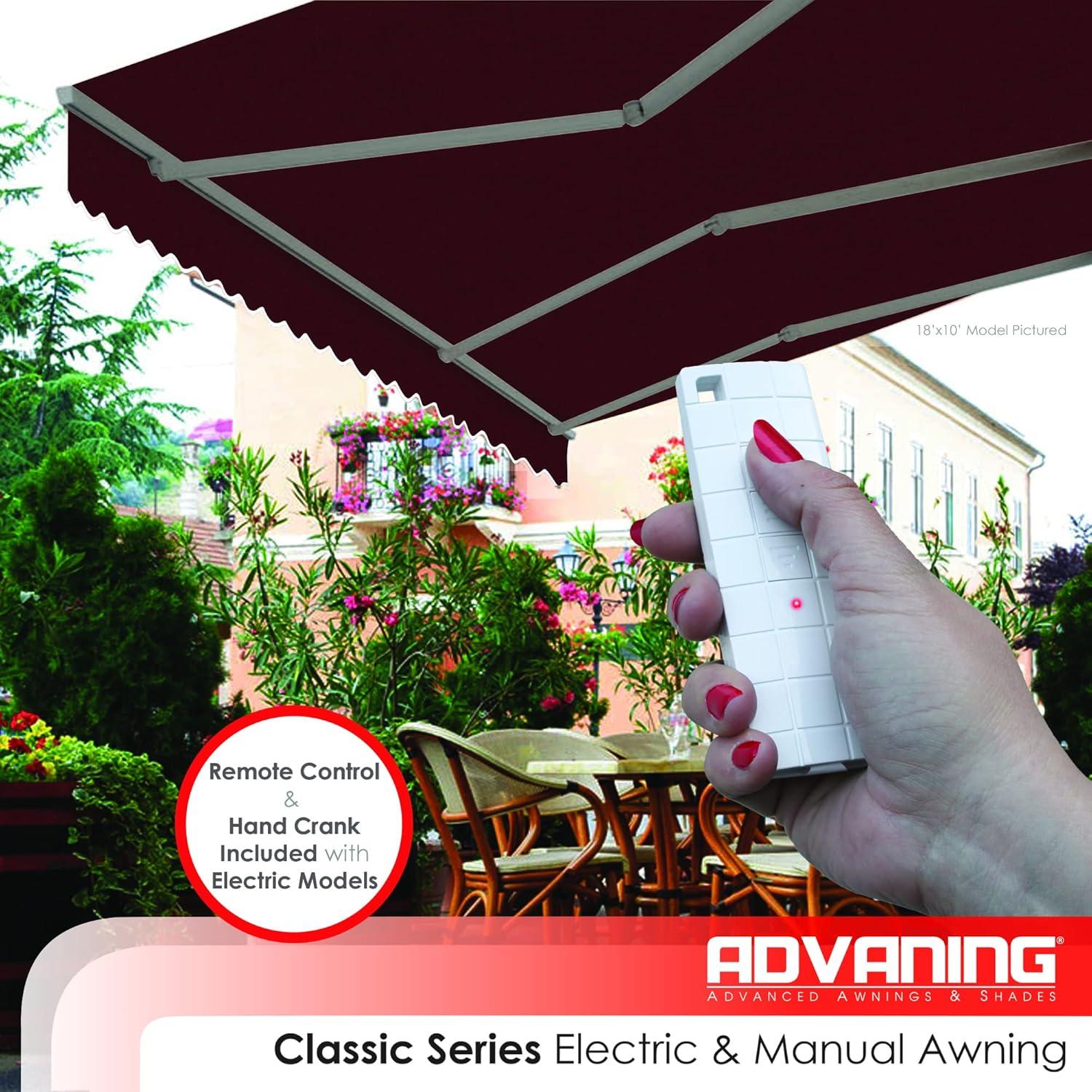 Classic Motorized Retraction Slope Patio Awning