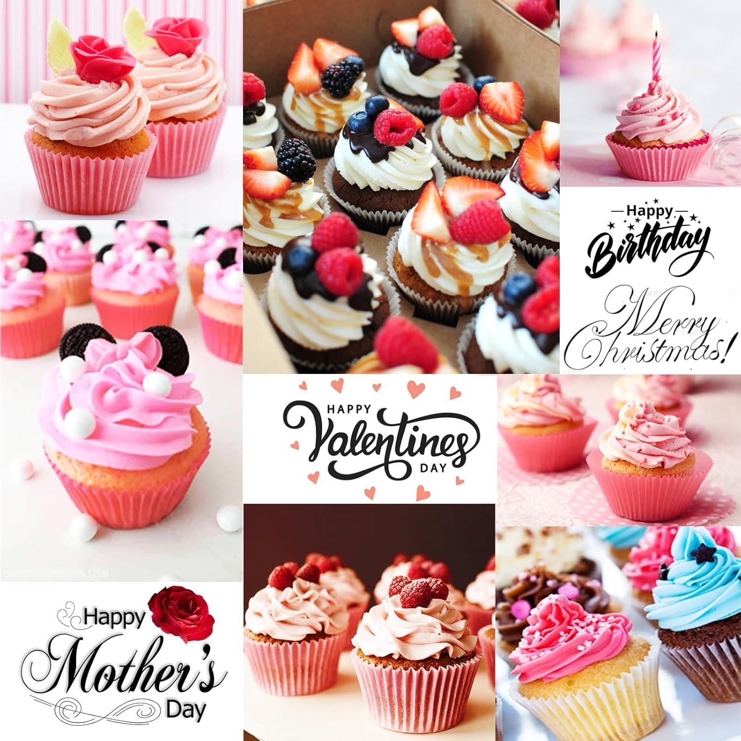 asjyhkr 100PCS Cake Blotting Paper Tray Nonstick Muffin Cases Molds Paper Cupcake Liners Cupcake Baking Cup Cupcake Paper Liner Standard Paper Cupcake Wrapper