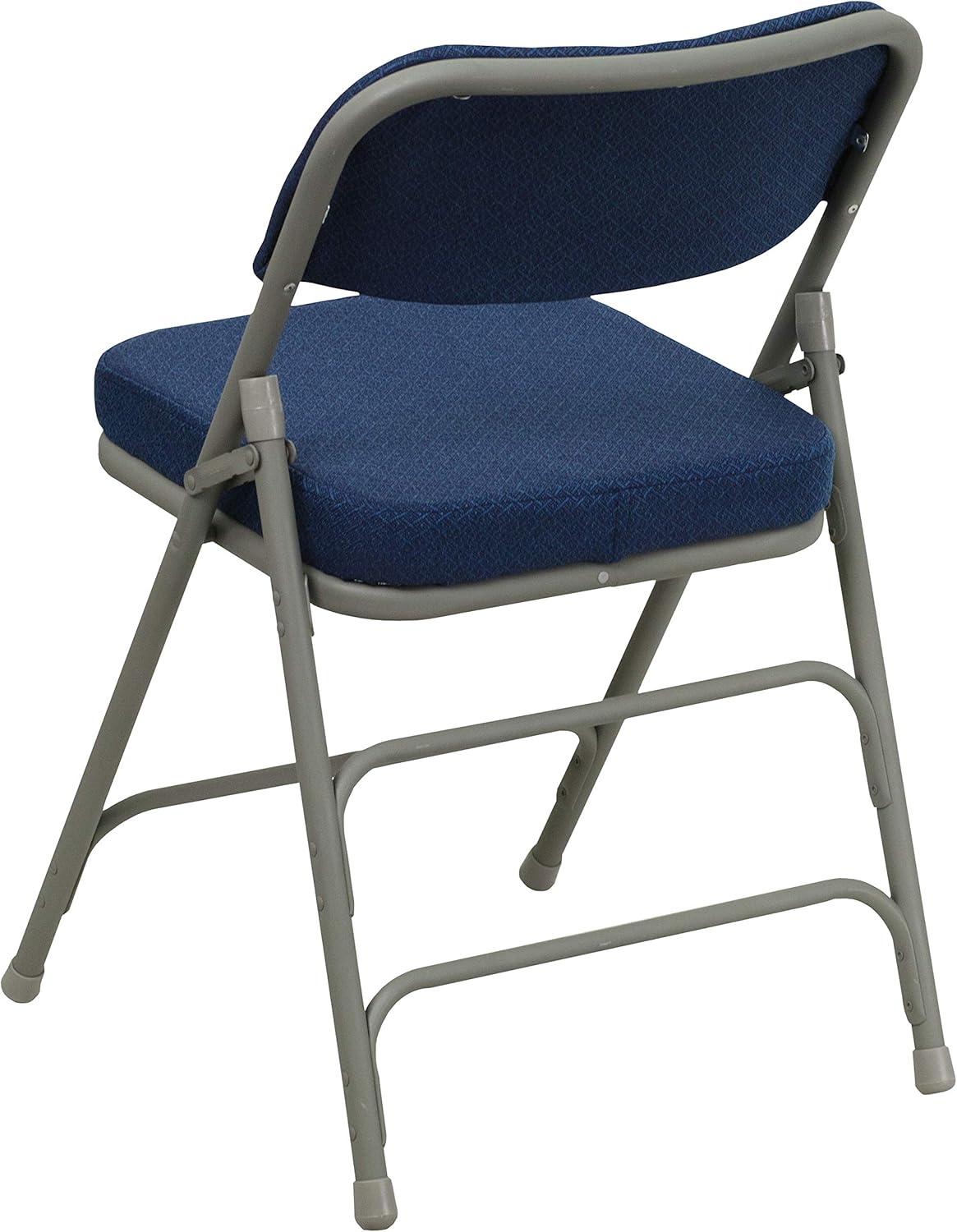 Emma and Oliver 2 Pack Home & Office Portable Party Events Fabric Padded Metal Folding Chair