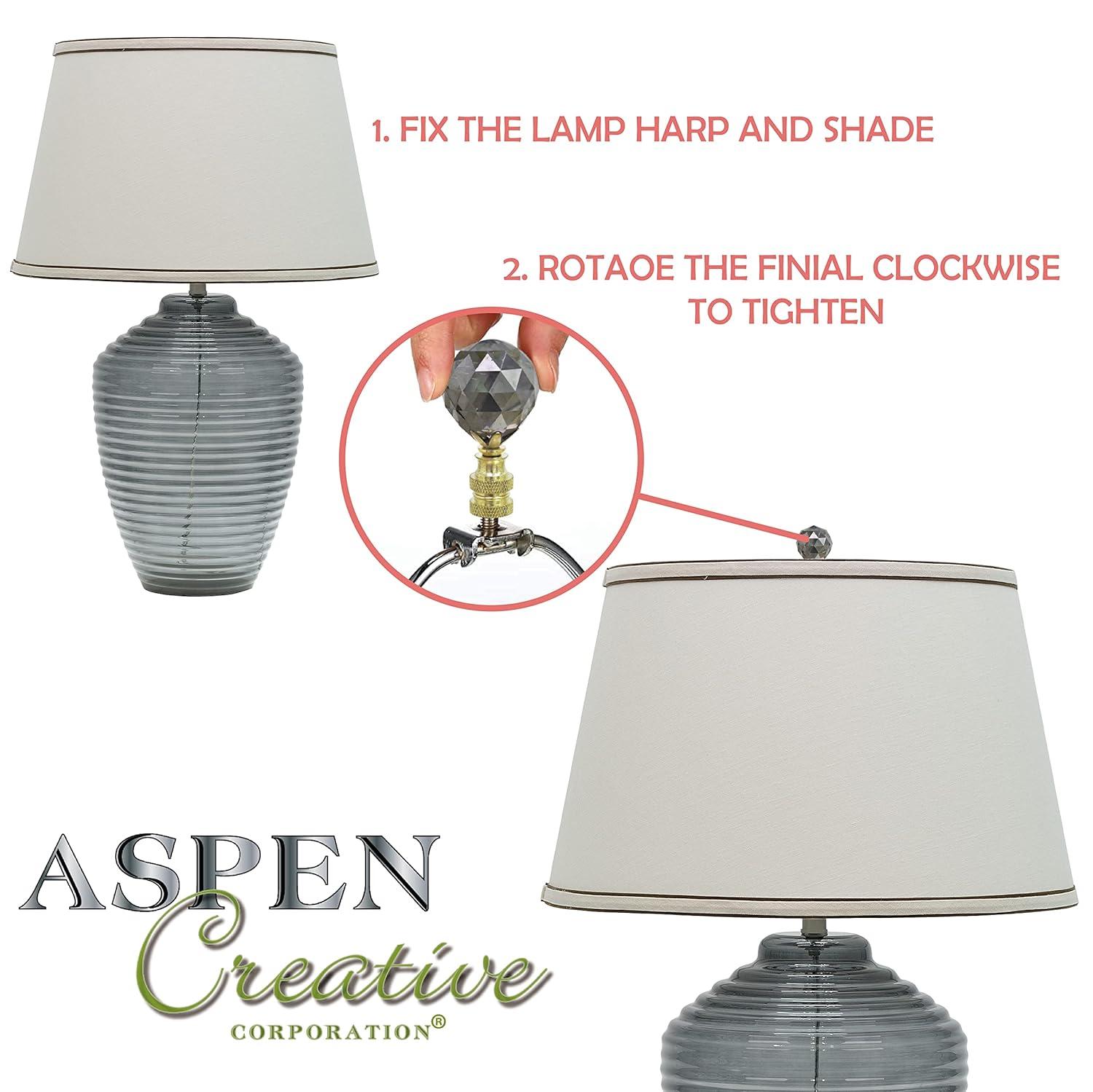 Aspen Creative 24041-12 Finial Lighting & Lamp Accessory, Brass Finish