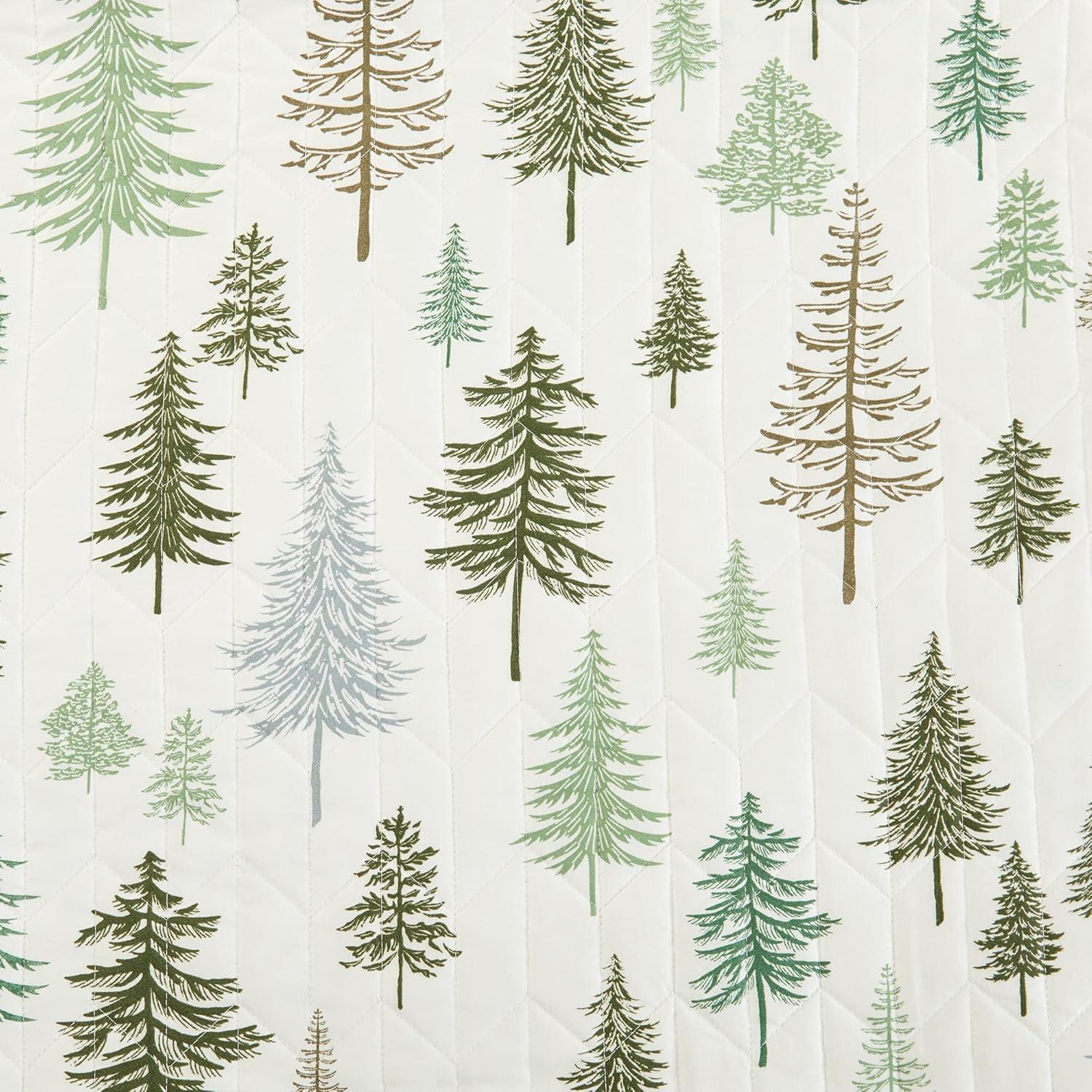 Great Bay Home Rustic Lodge Trees Reversible Quilt Set, Twin, Truckee