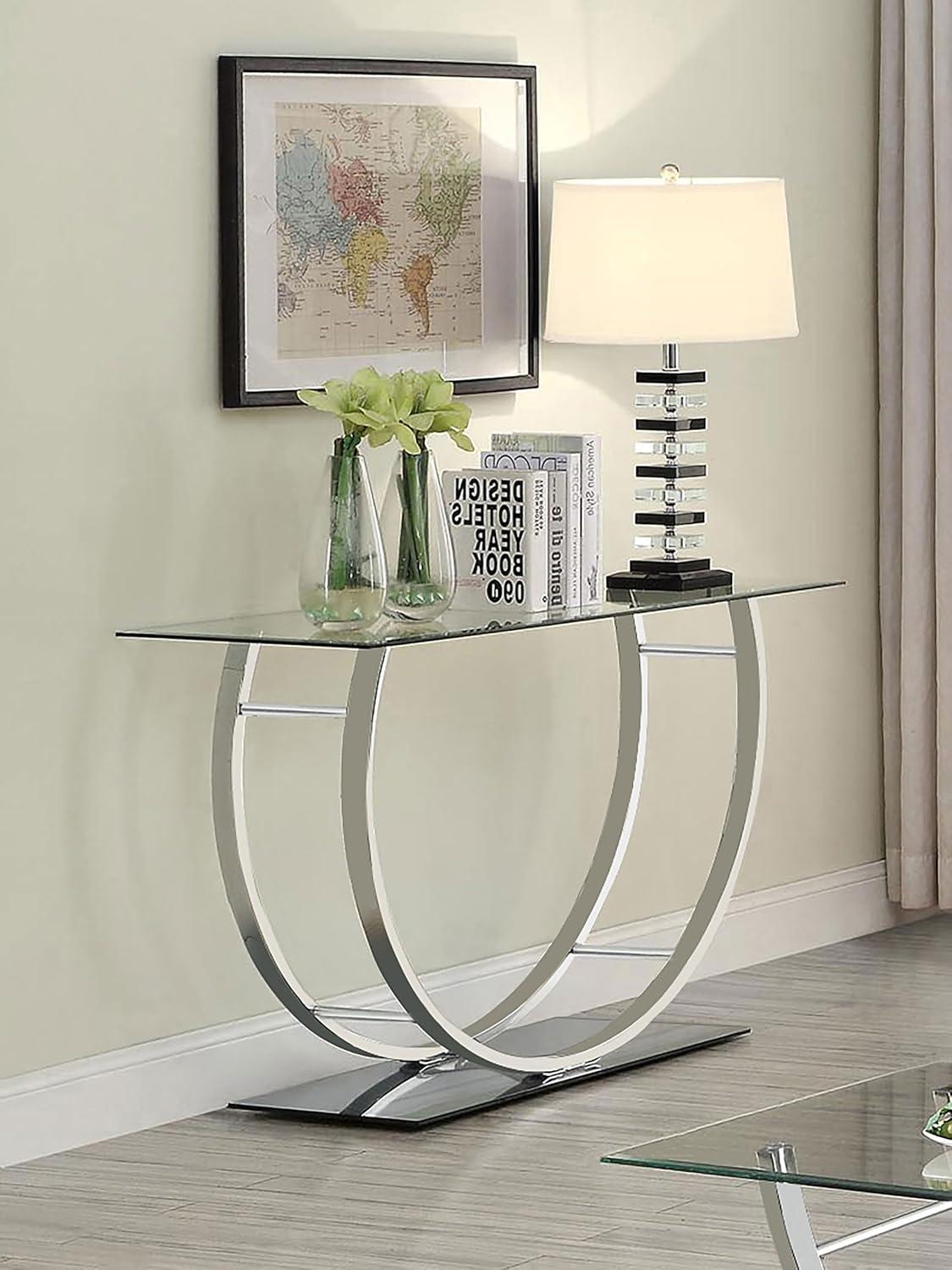 Alma Danville 48'' Glass Top Console Table