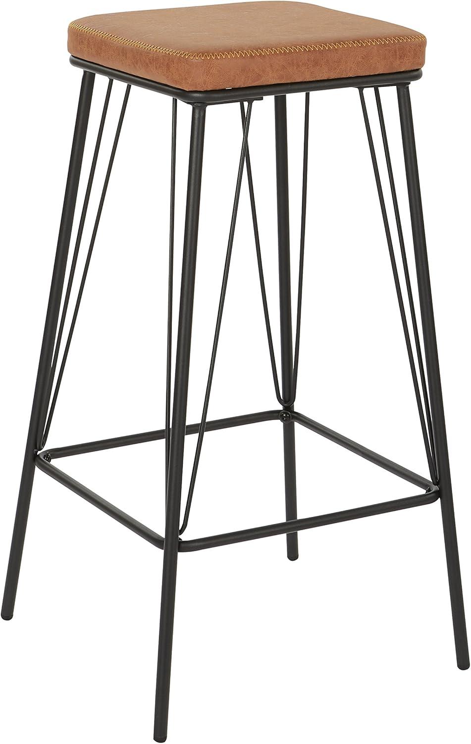 Mayson Contemporary 30" Sand PU and Steel Barstool