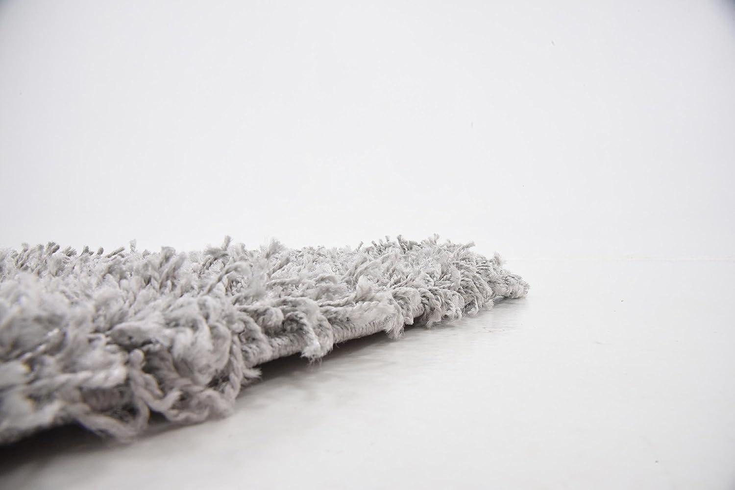 Unique Loom Solid Shag Collection Area Rug (2' x 6' 5" Runner, Cloud Gray)