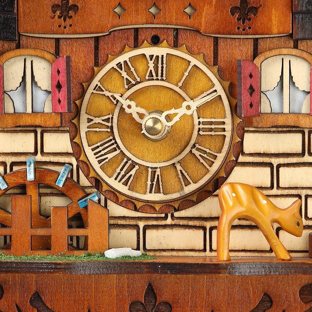 Handcrafted Traditional Wooden Cuckoo Clock with Forest Theme