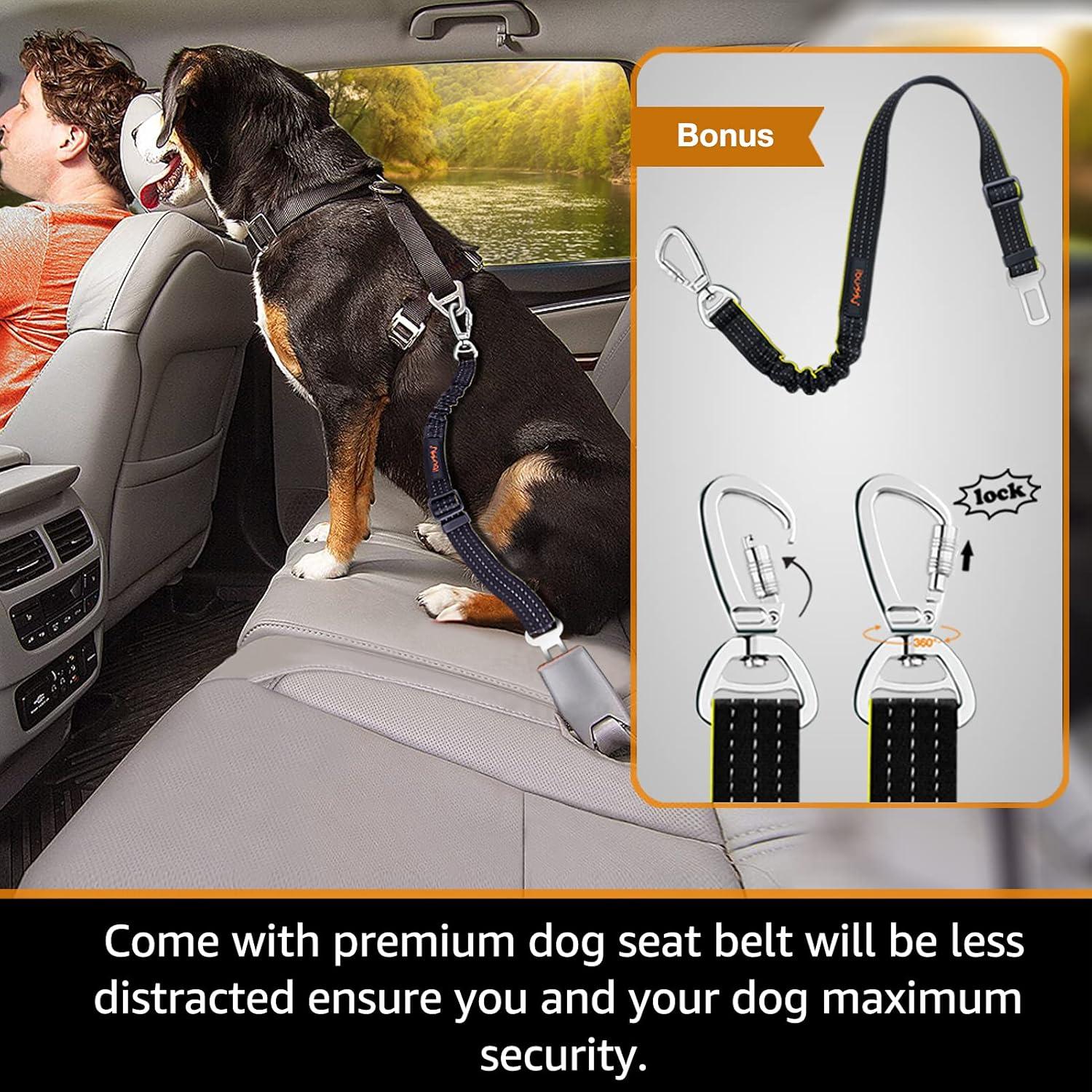 Standard Black Waterproof Dog Car Seat Cover with Side Flaps