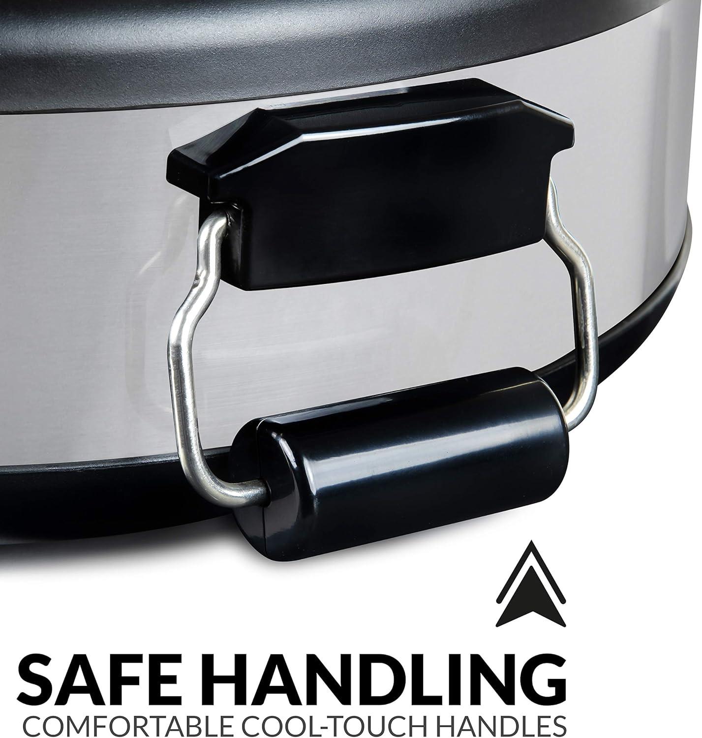 Mega Chef Triple Round Oval 1.5 Quart Stainless Steel Cooker Buffet